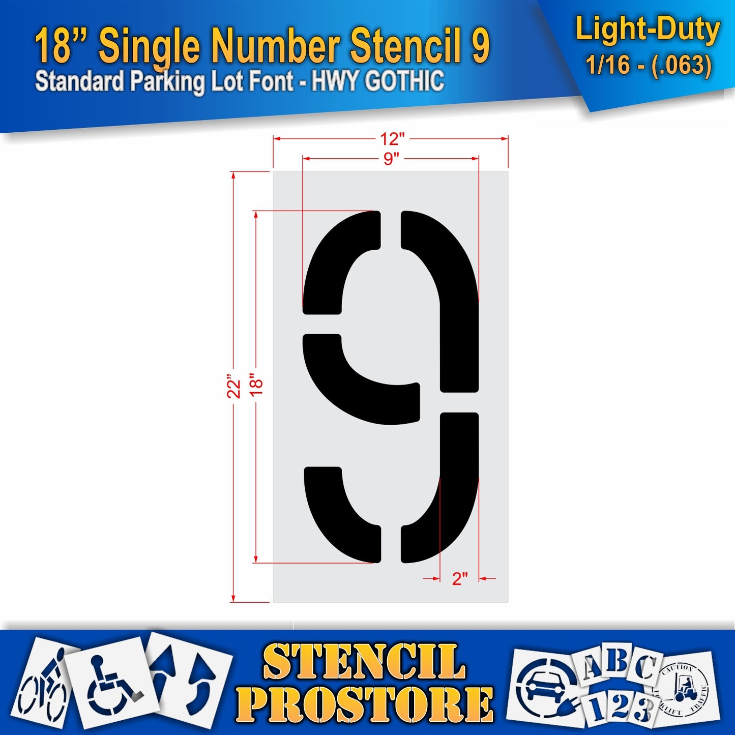 18" Number Kit Stencil
