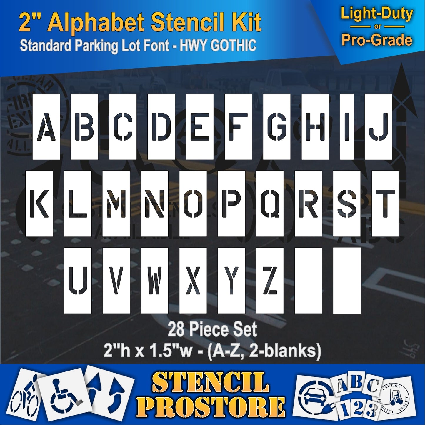 2" Alphabet Kit Stencil