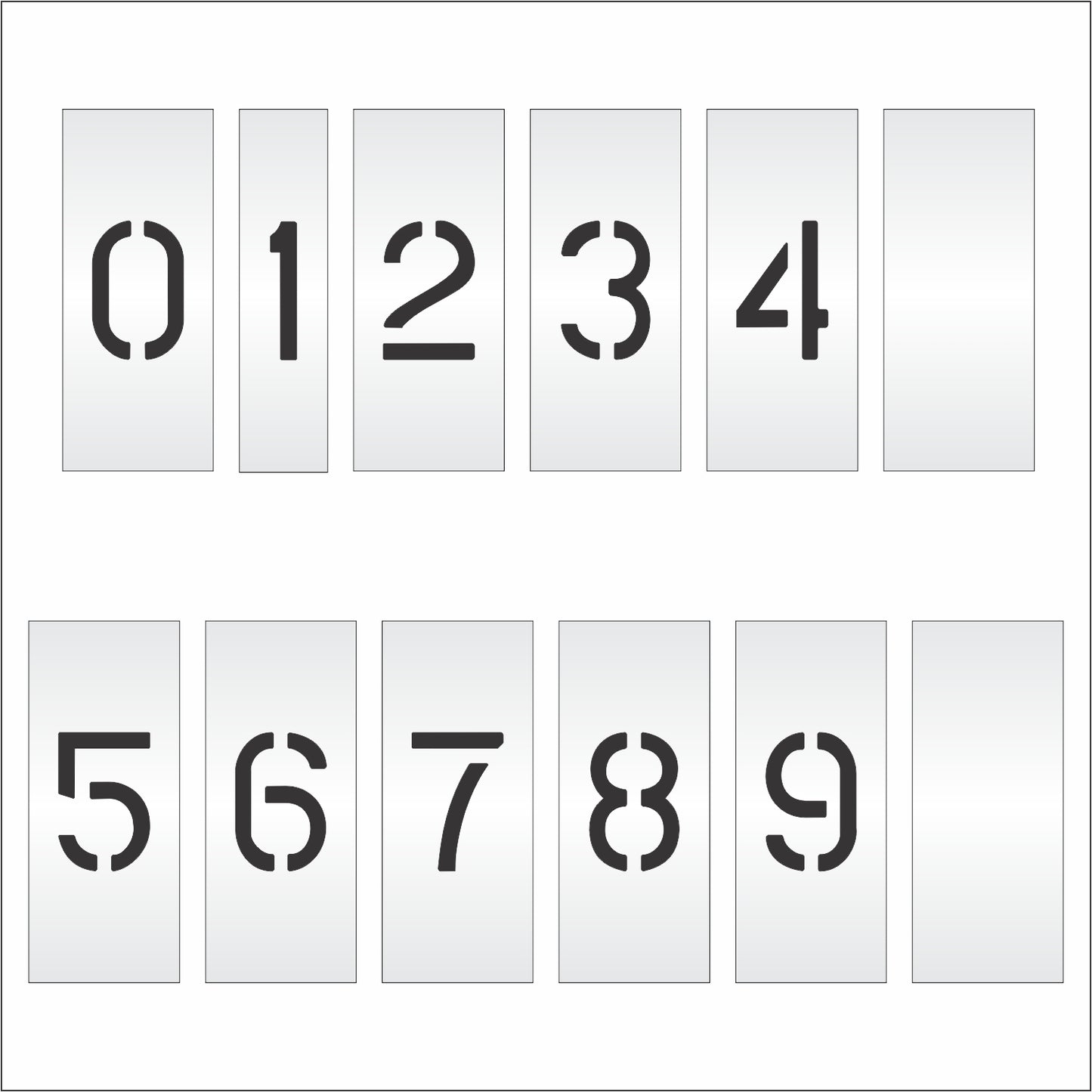 2" Number Kit Stencil