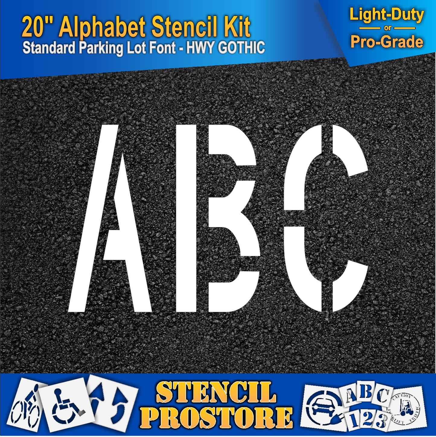 picture of 20" letters A, B, and C
