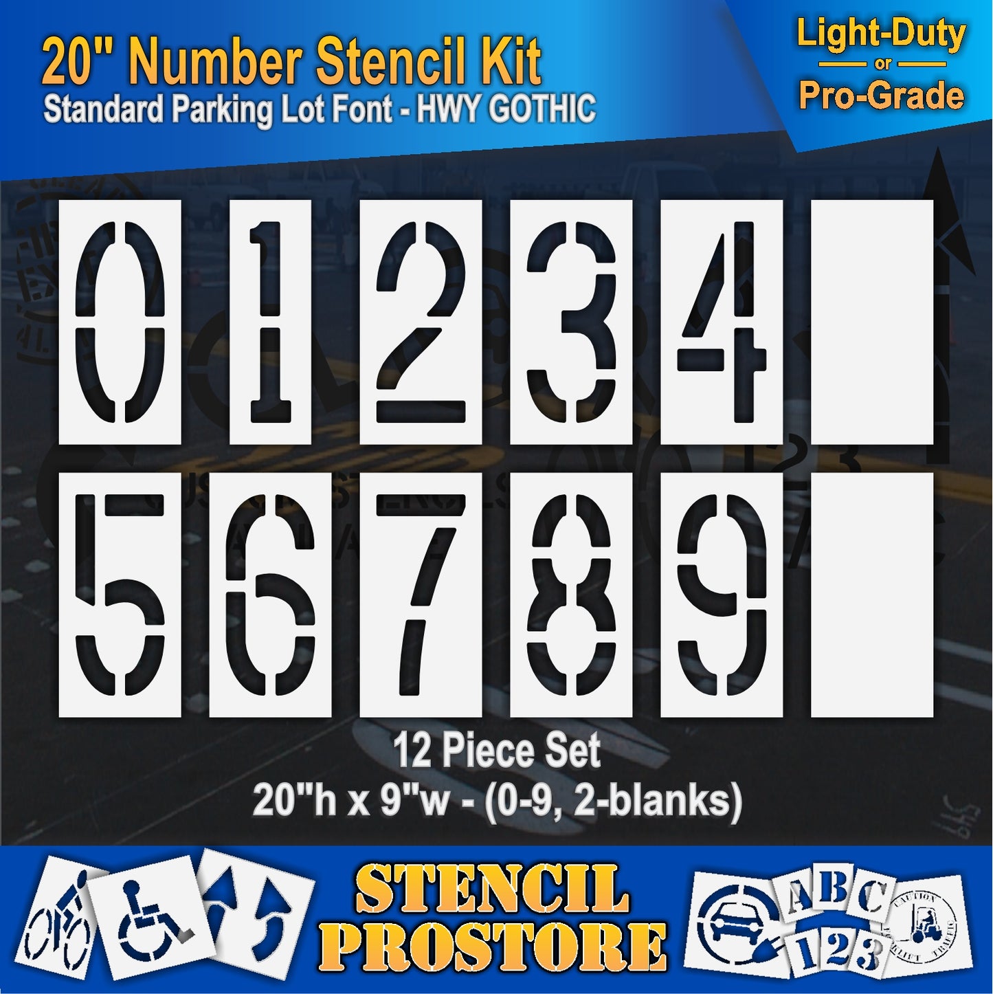 20" Number Kit Stencil