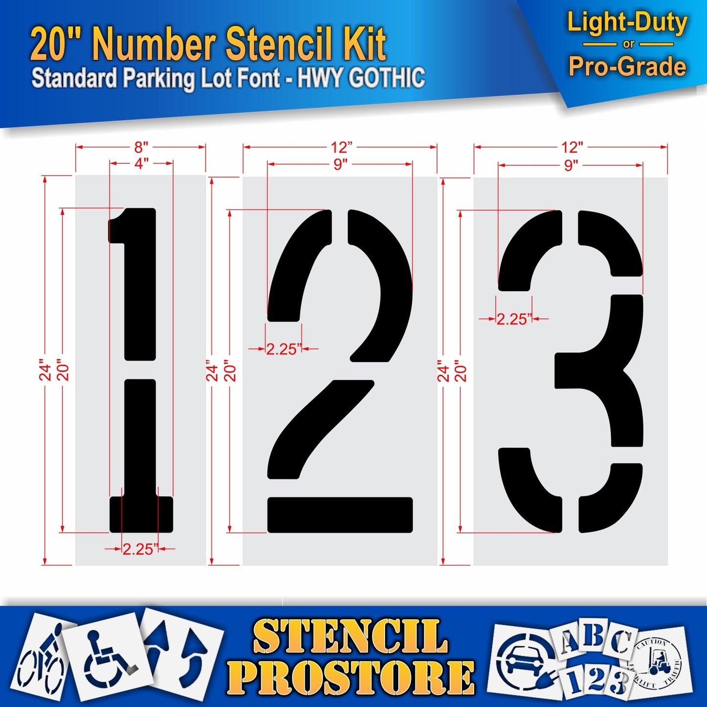 20" Number Kit Stencil