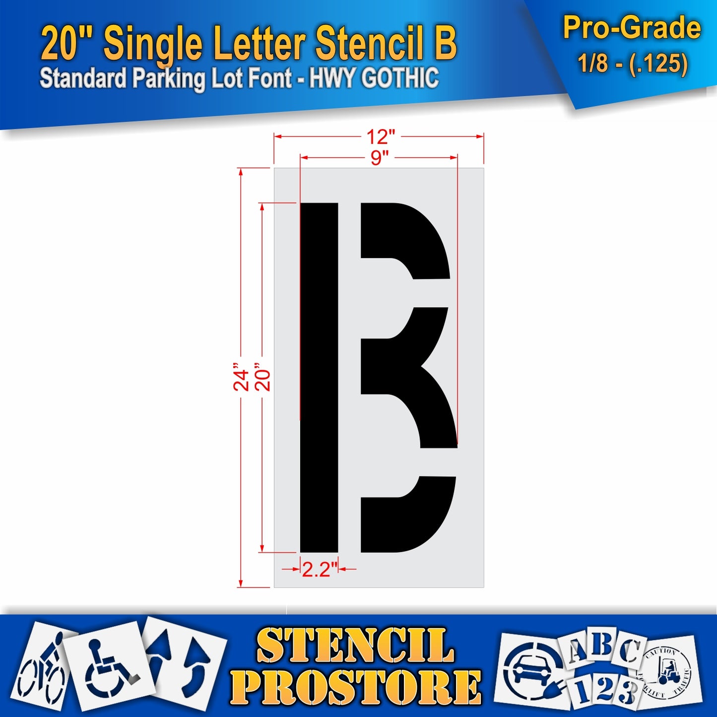 20" Alphabet Kit Stencil