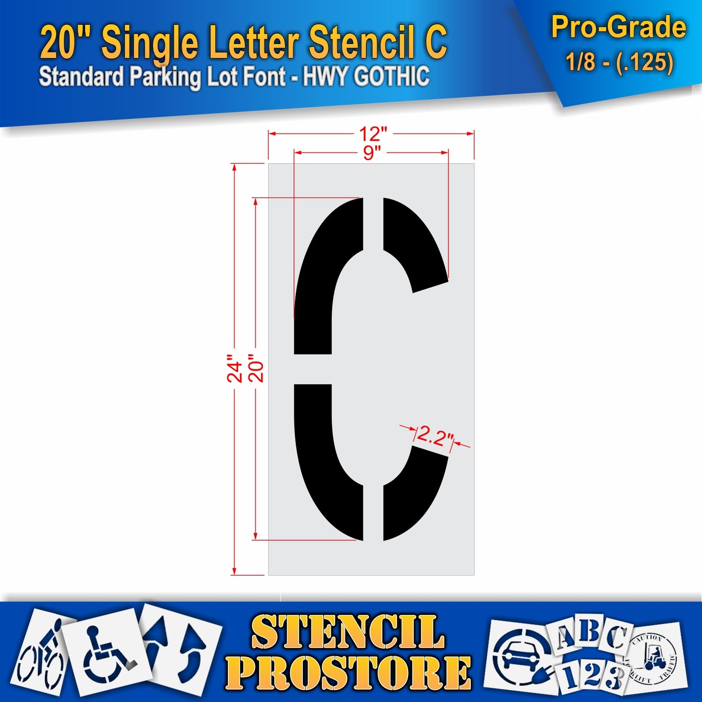 20" Alphabet Kit Stencil