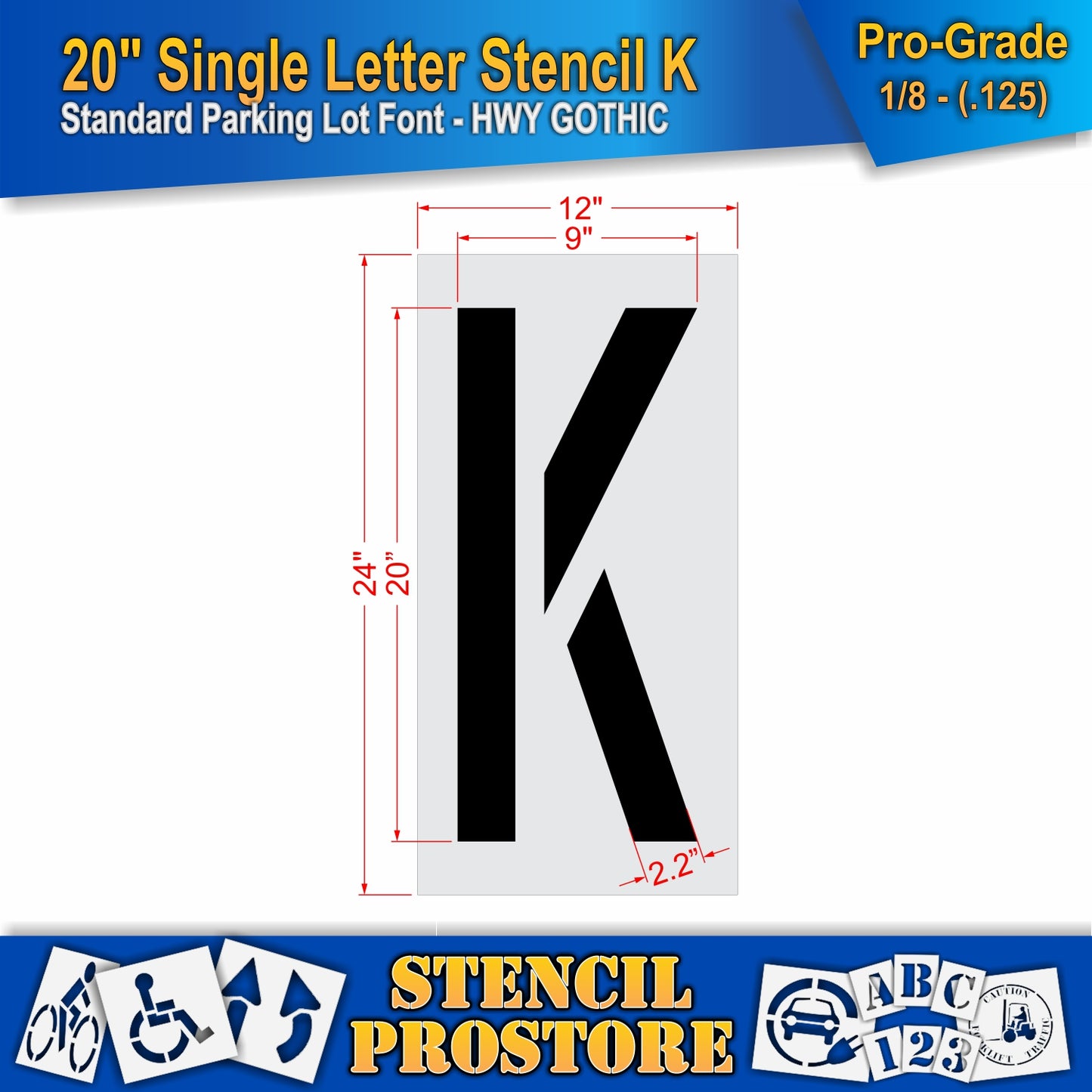 20" Alphabet Kit Stencil