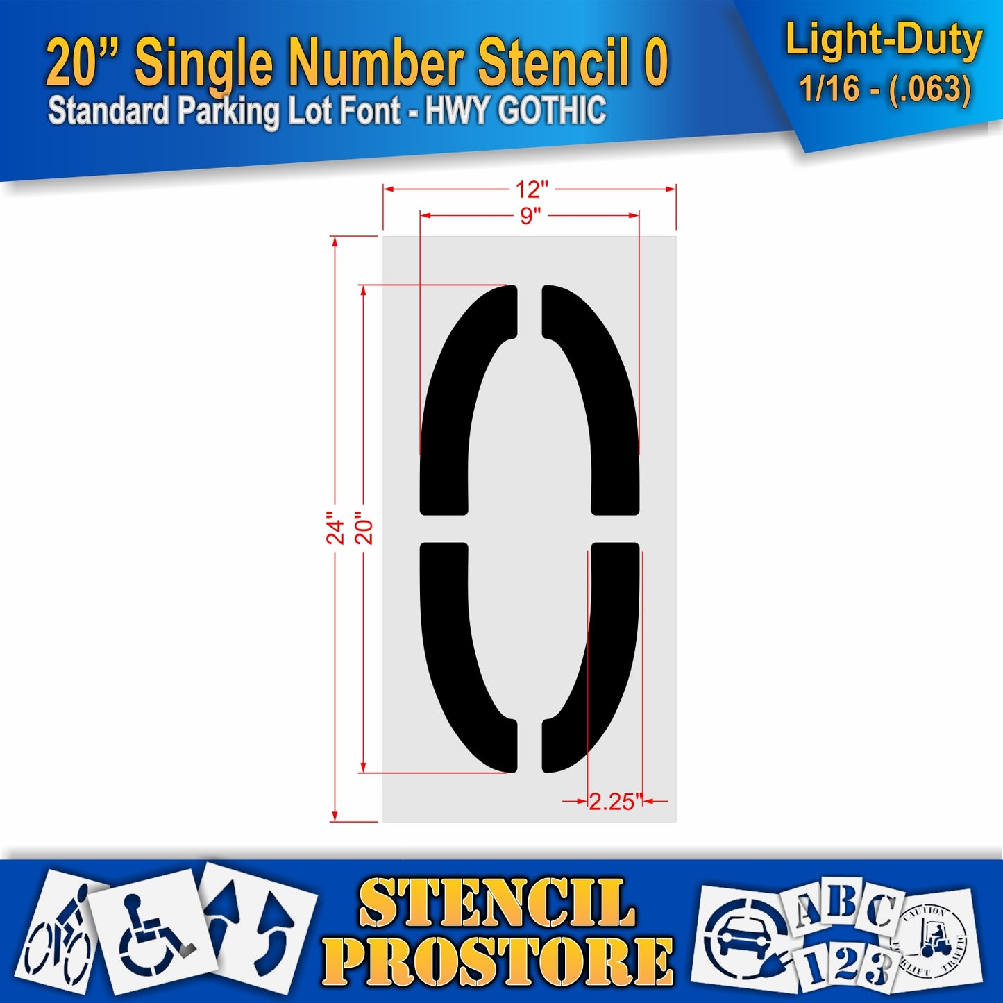 20" Number Kit Stencil