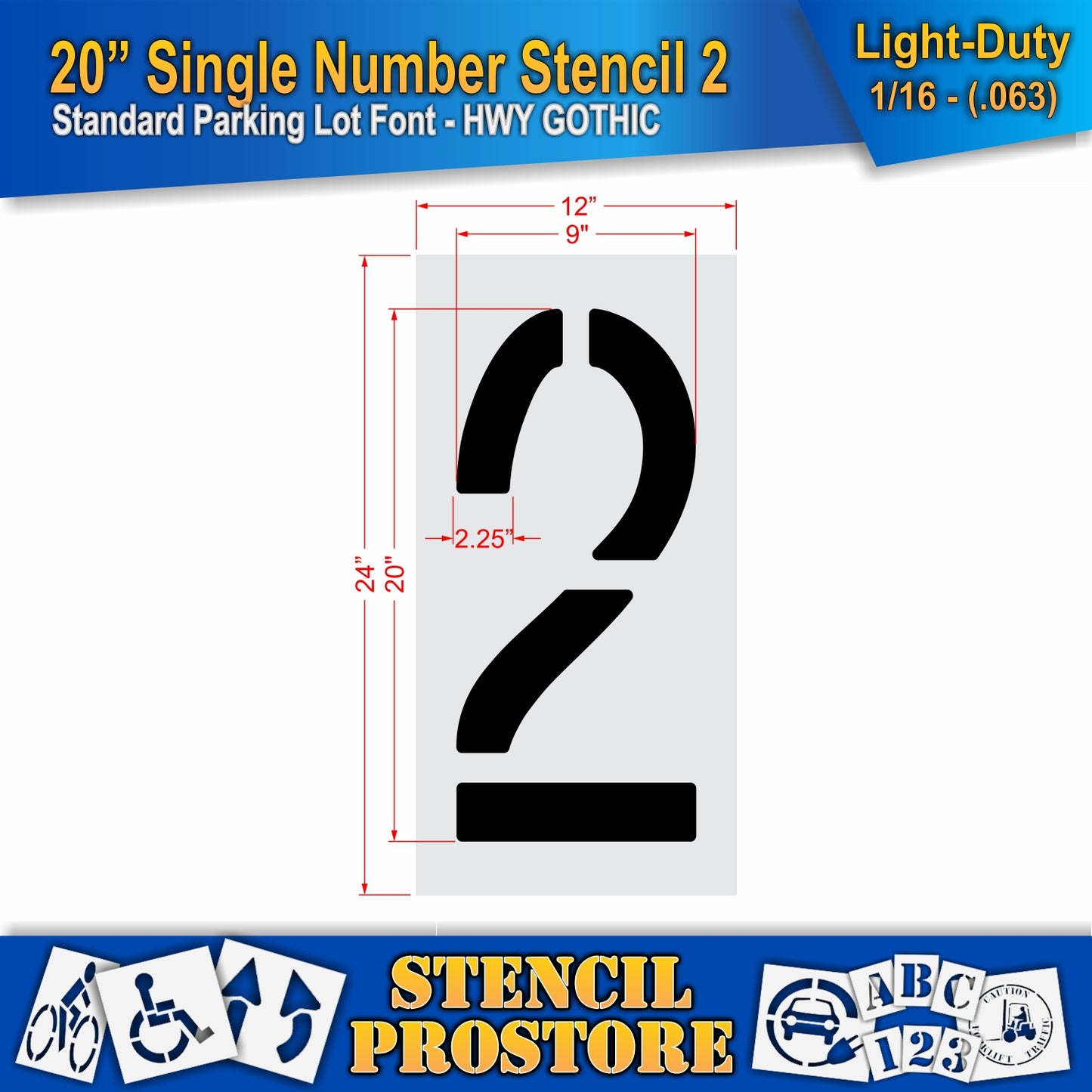 20" Number Kit Stencil