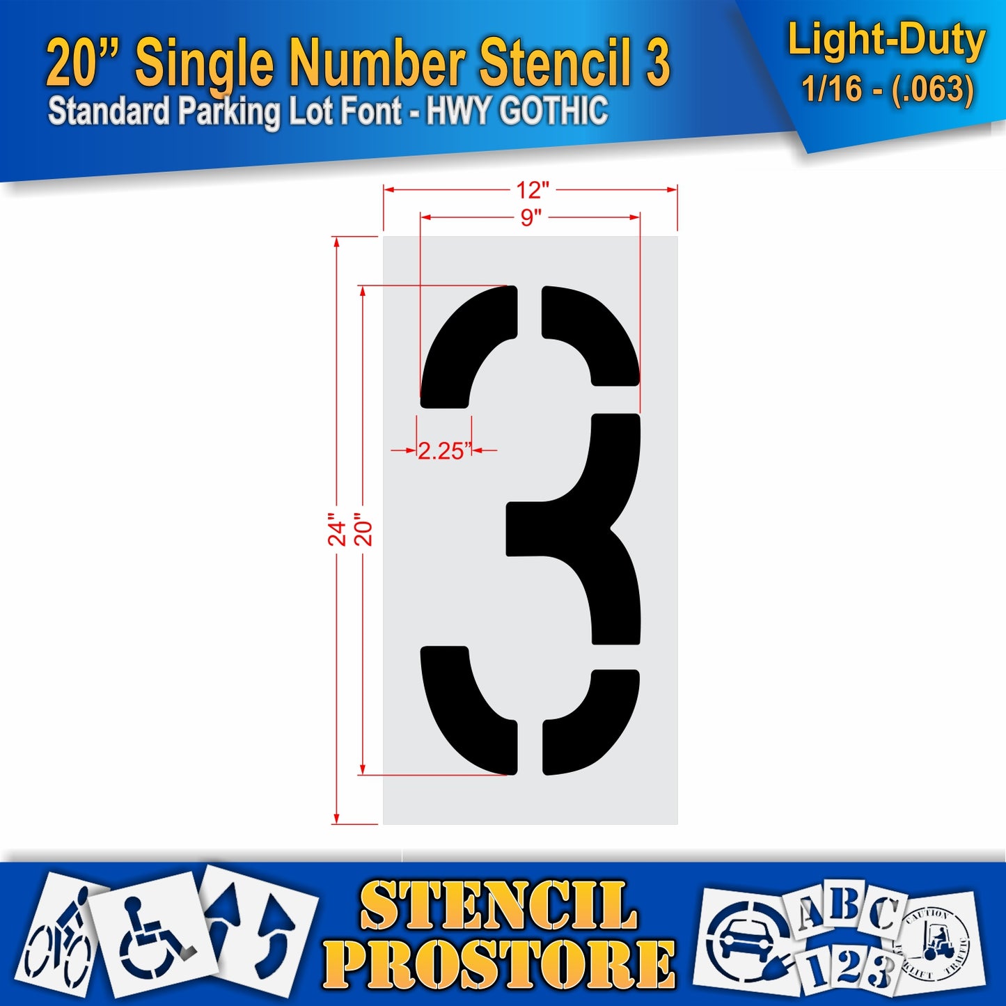 20" Number Kit Stencil