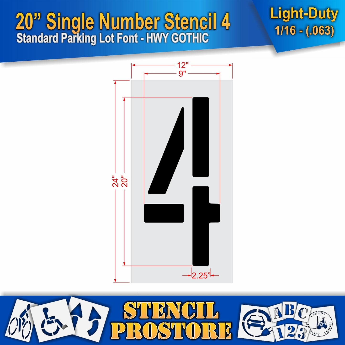 20" Number Kit Stencil