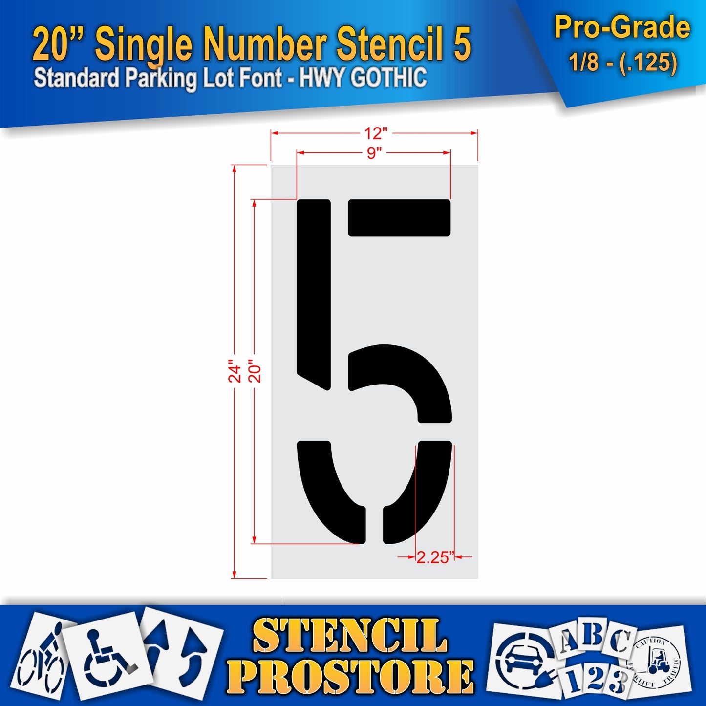 20" Number Kit Stencil