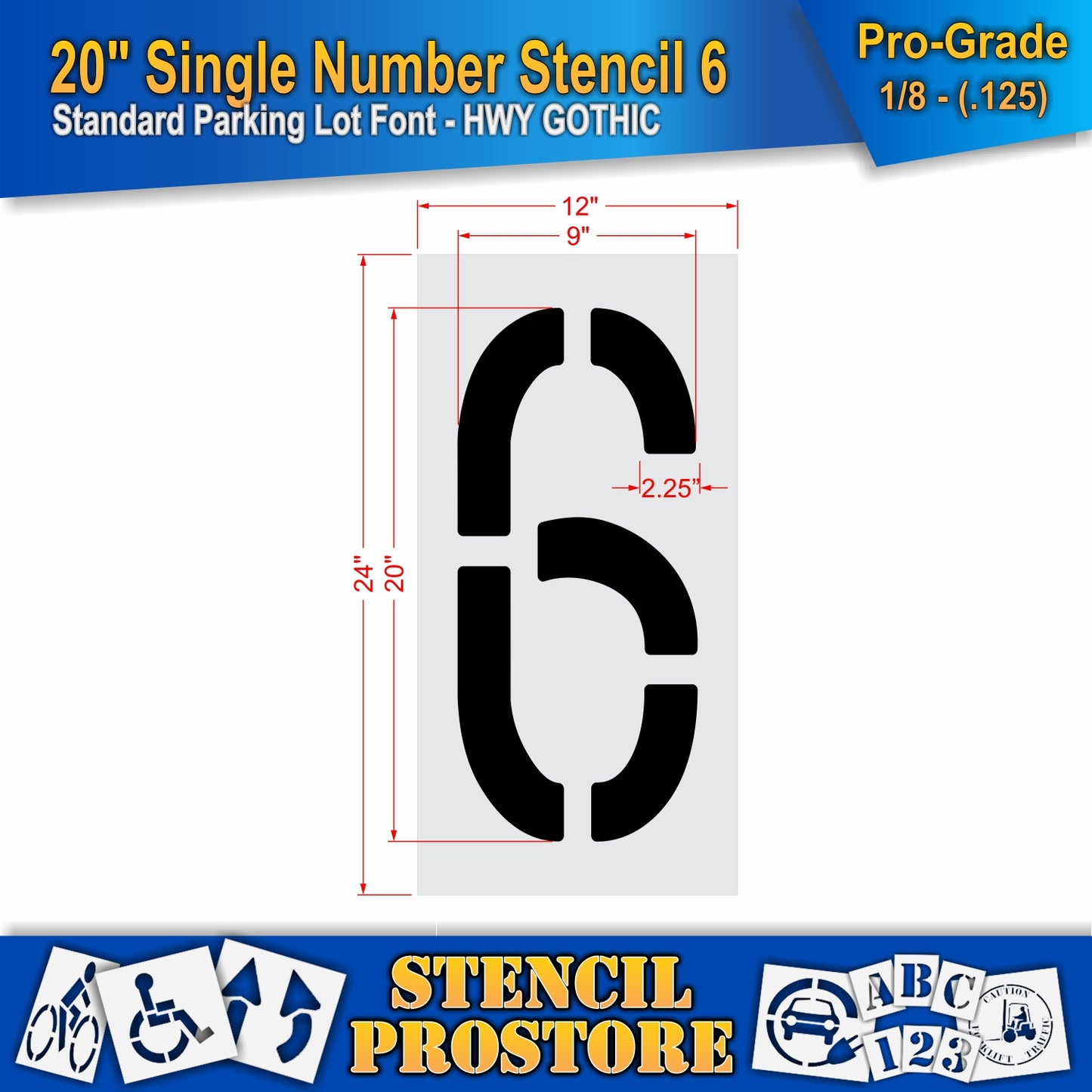 20" Number Kit Stencil