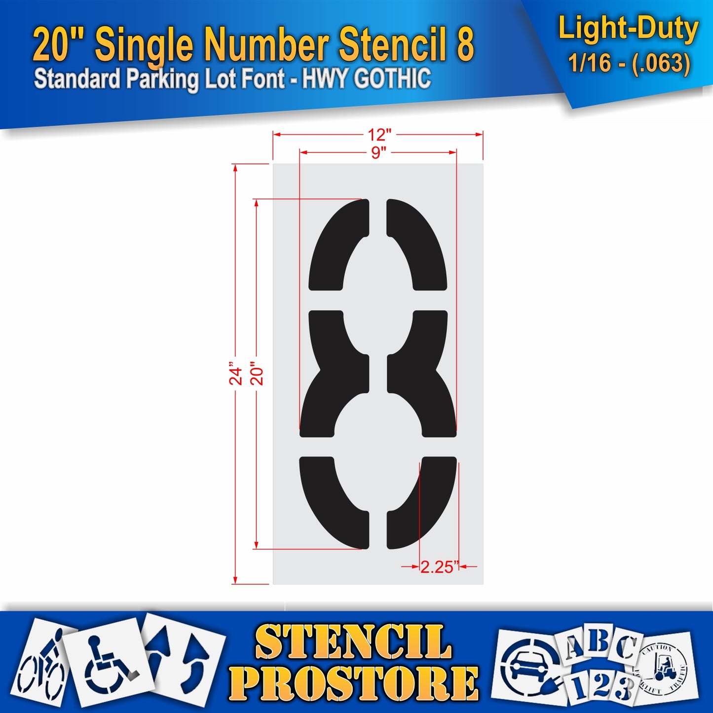 20" Number Kit Stencil
