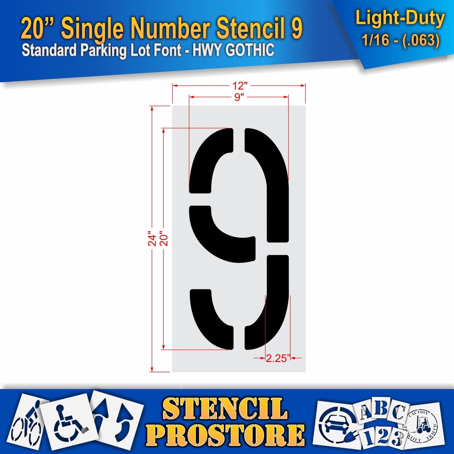 20" Number Kit Stencil