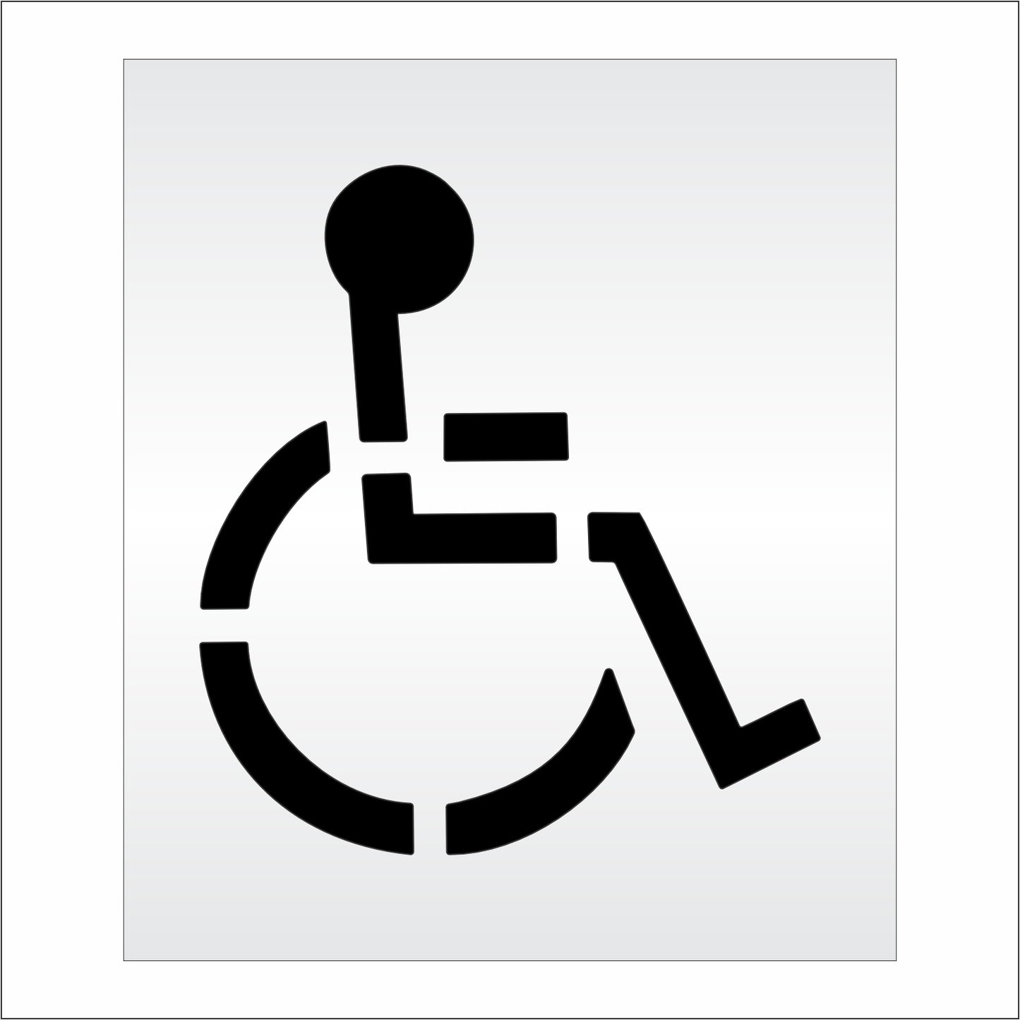 21 Inch Handicap Pavement Stencil – ADA-Compliant Stencil for Parking Lots