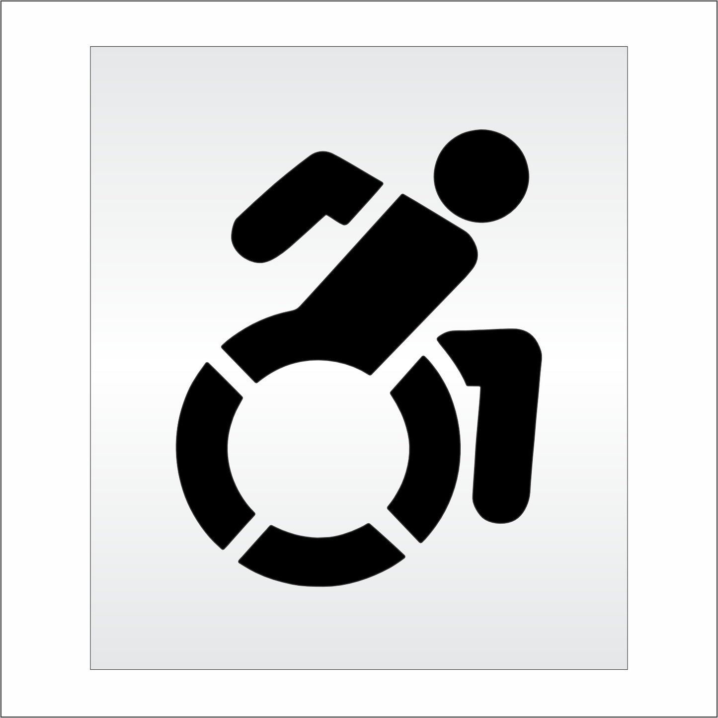 21 Inch NYSDOT Accessible Icon Pavement Stencil – ADA-Compliant Stencil for Parking Lots