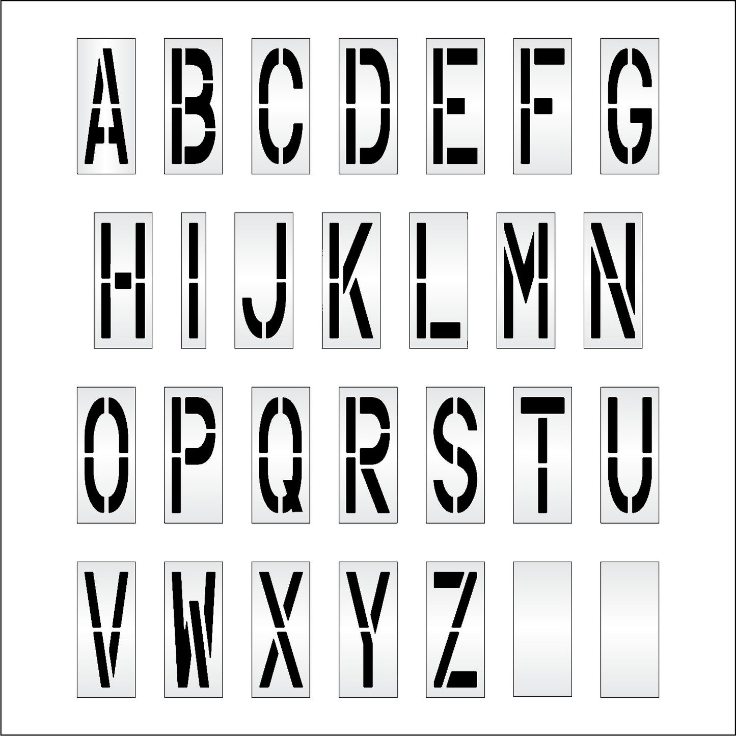 graphic image of 24" alphabet kit full set A-Z with 2 blanks