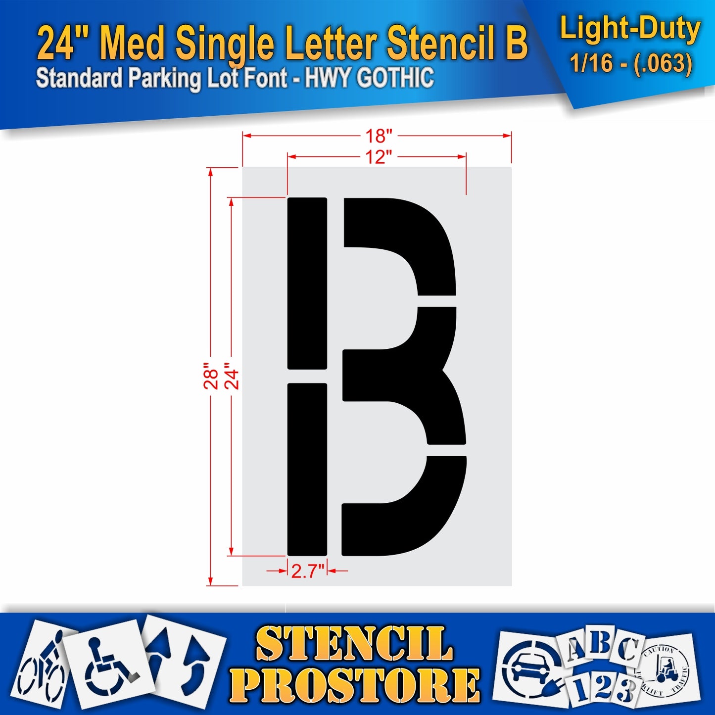 24" Medium Alphabet Kit Stencil