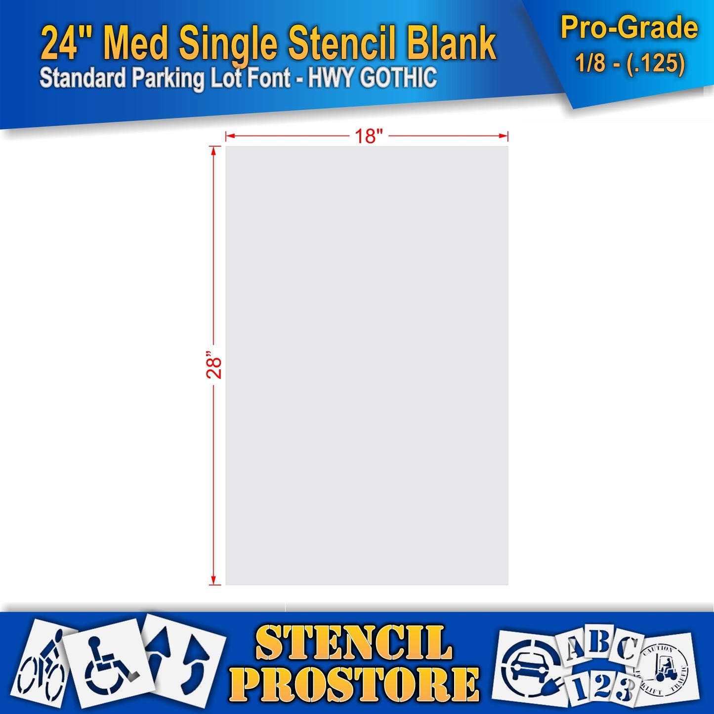 24" Medium Alphabet Kit Stencil