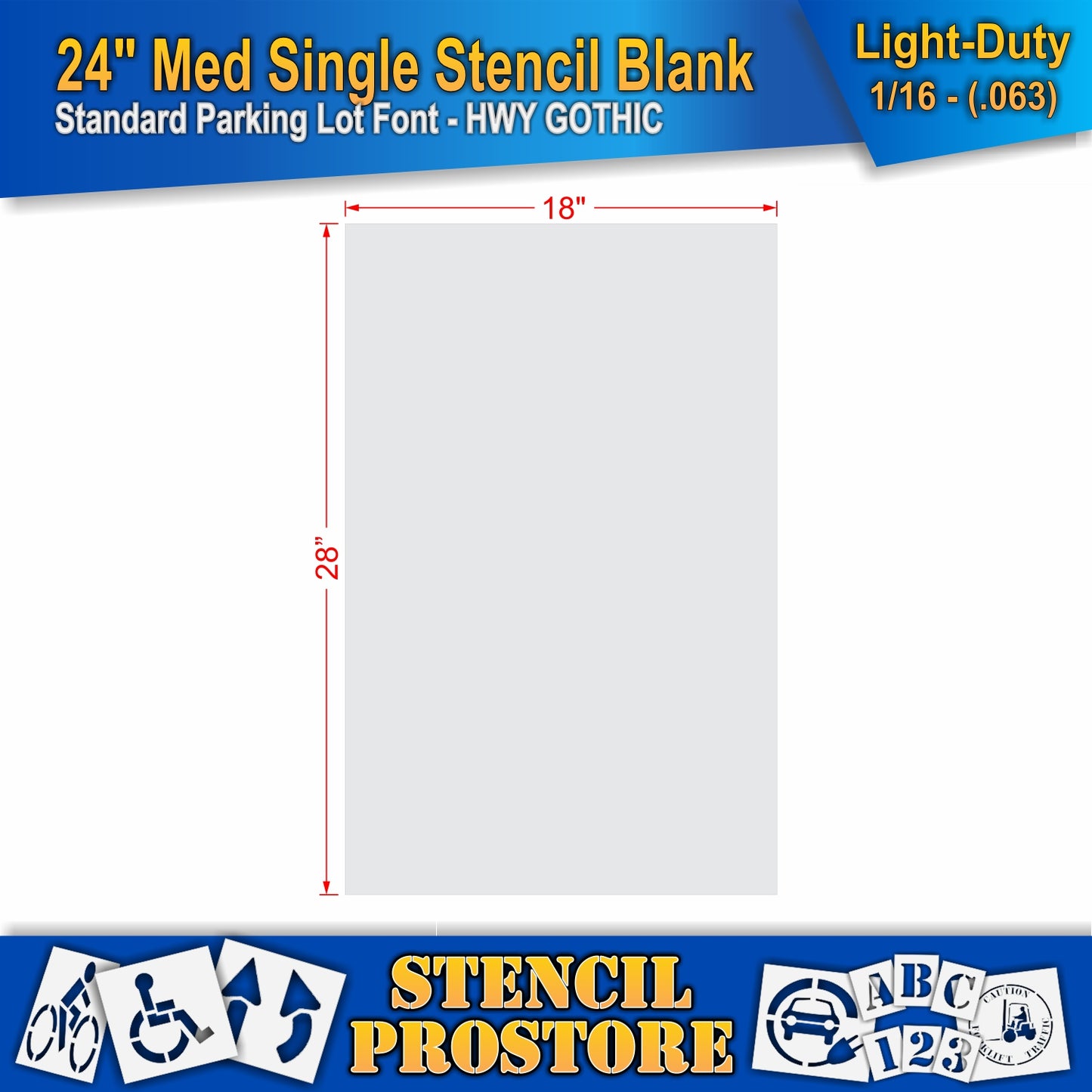 24" Medium Alphabet Kit Stencil