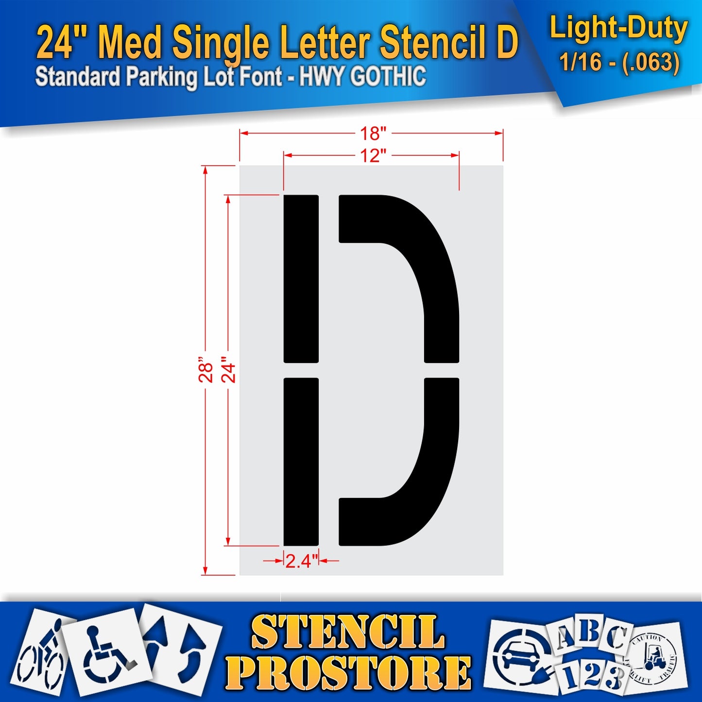 24" Medium Alphabet Kit Stencil