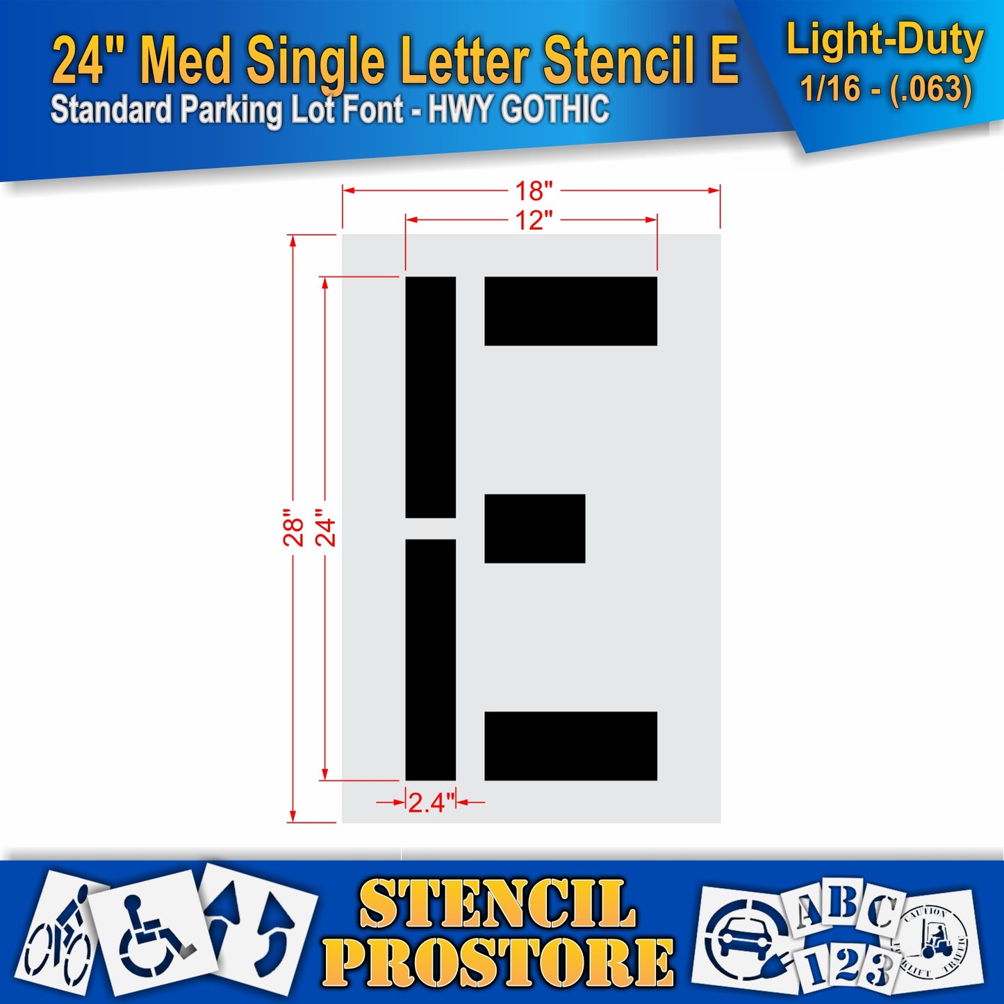 24" Medium Alphabet Kit Stencil