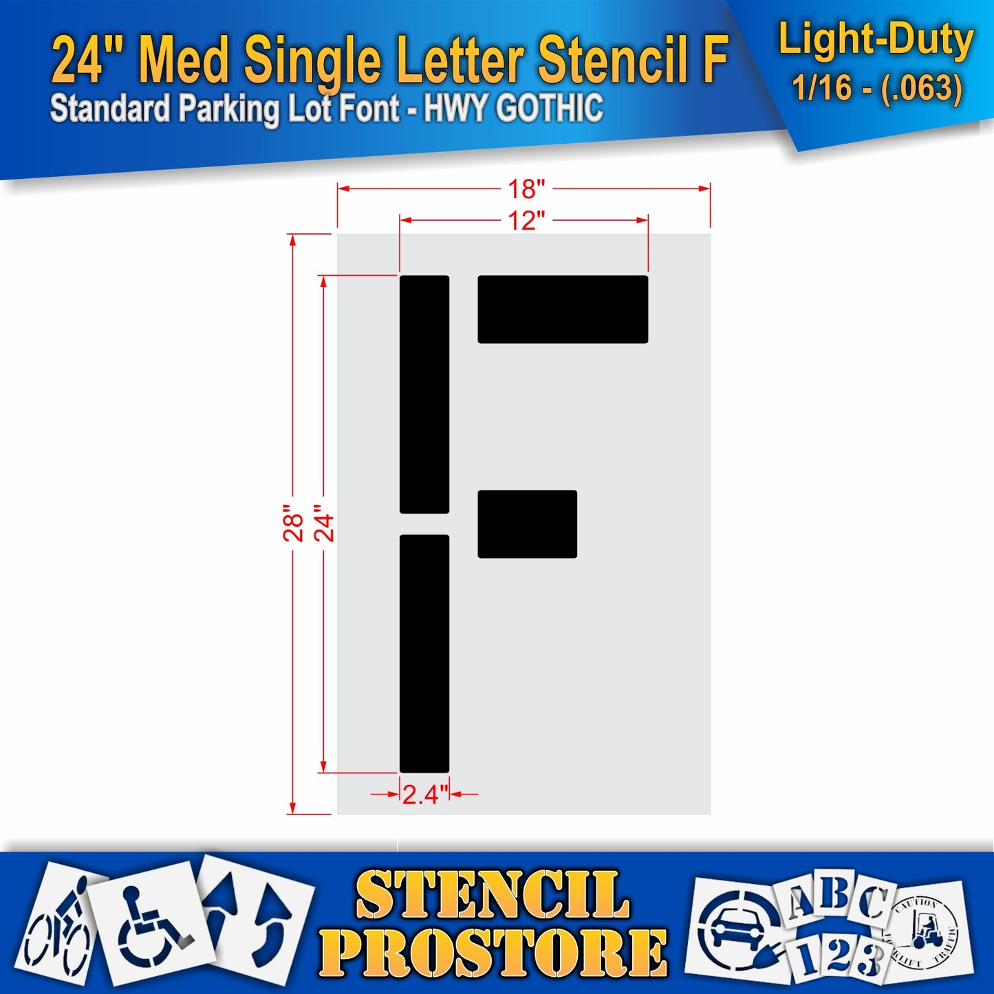 24" Medium Alphabet Kit Stencil