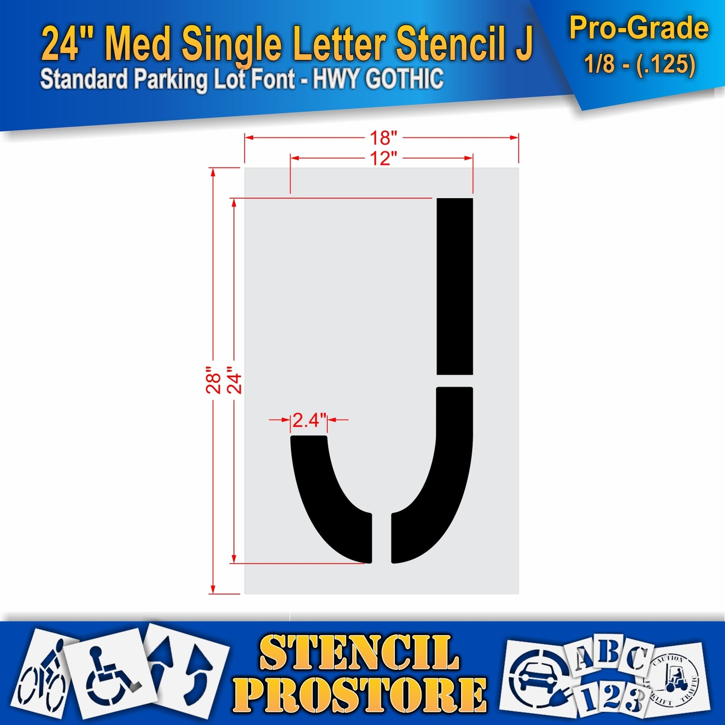 24" Medium Alphabet Kit Stencil