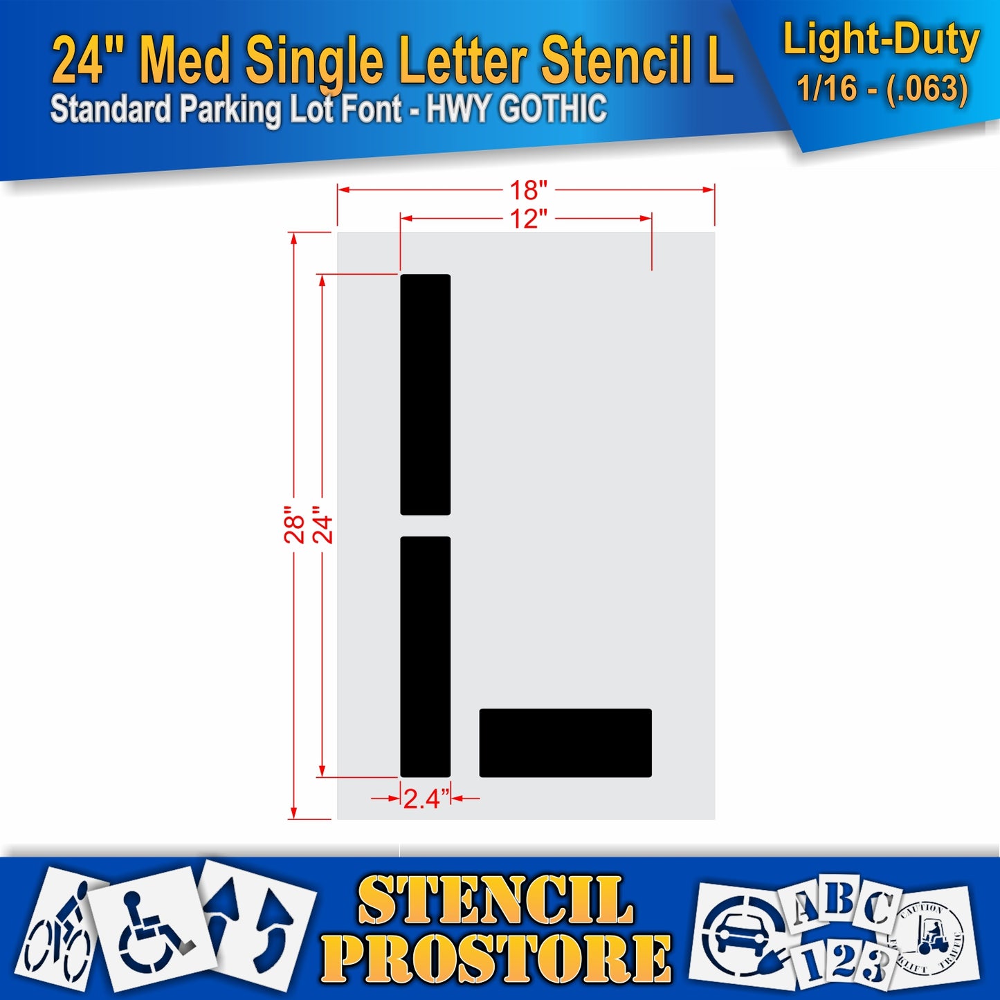 24" Medium Alphabet Kit Stencil