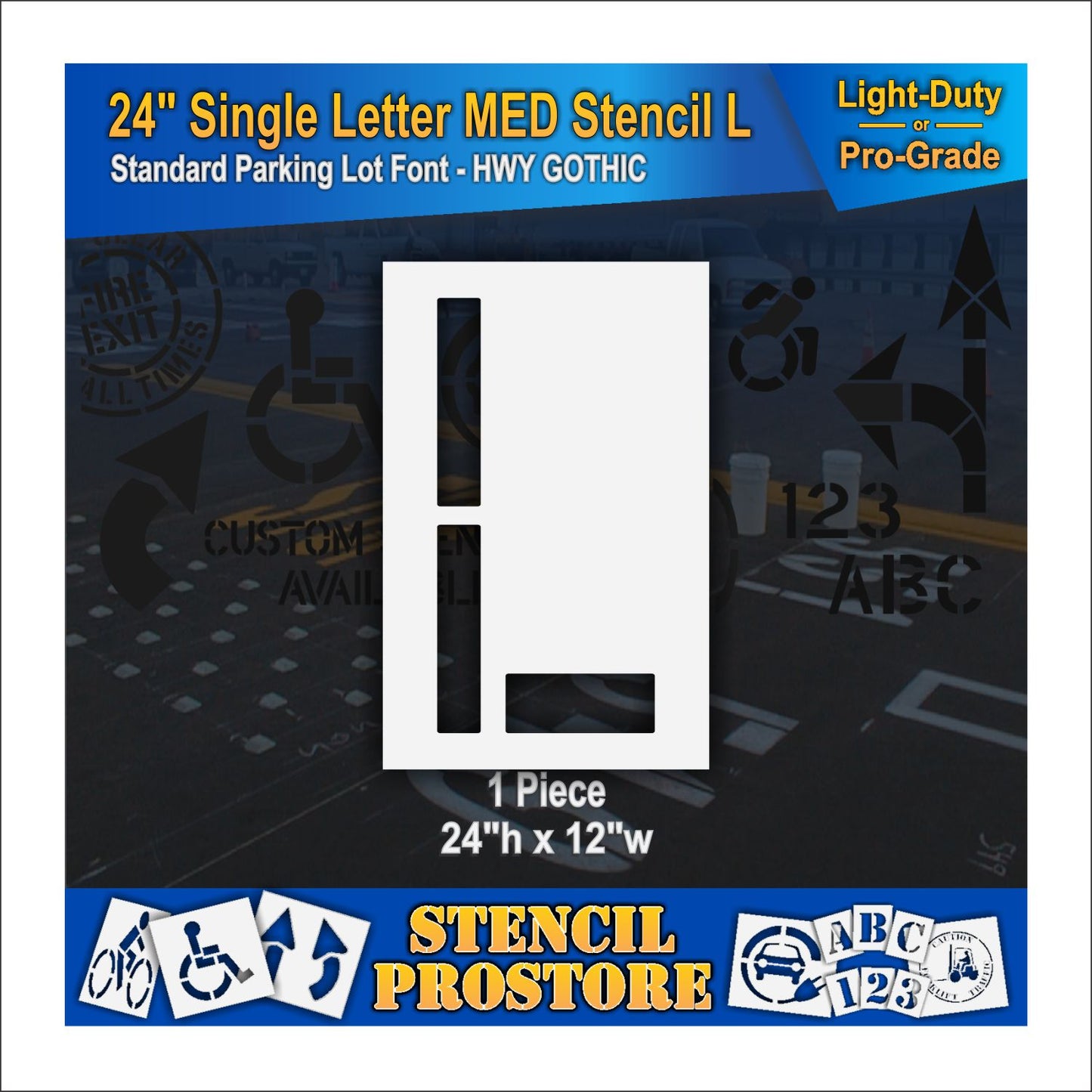 24" Medium Alphabet Kit Stencil