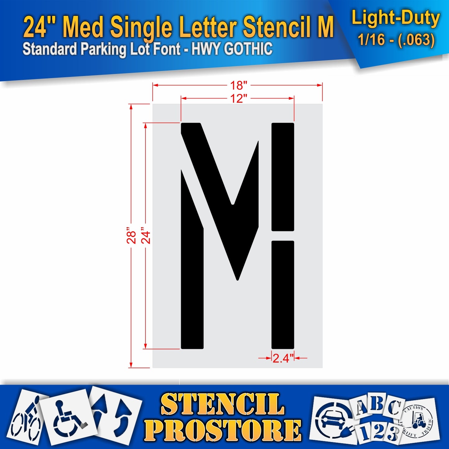 24" Medium Alphabet Kit Stencil