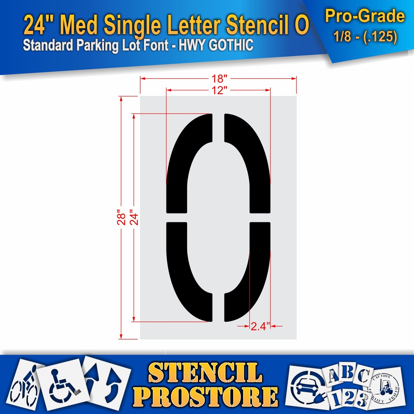 24" Medium Alphabet Kit Stencil