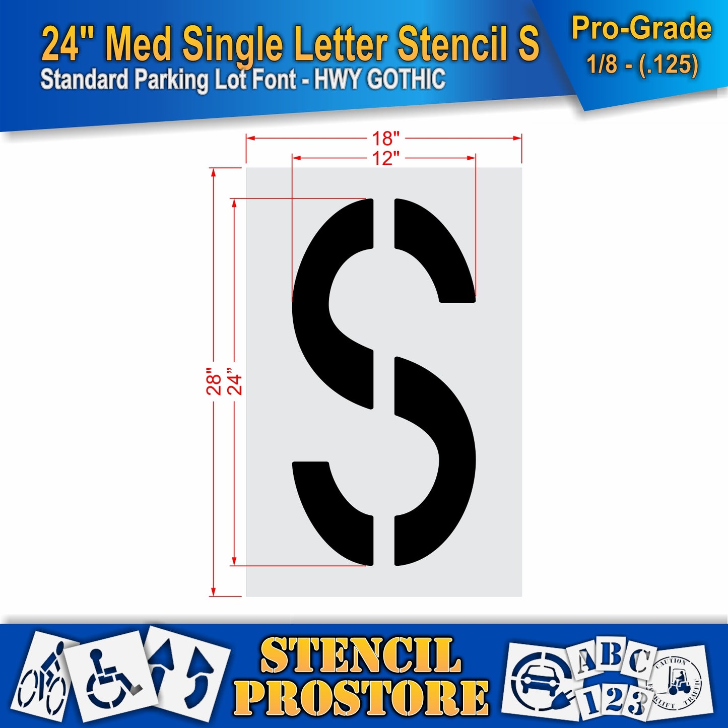 24" Medium Alphabet Kit Stencil