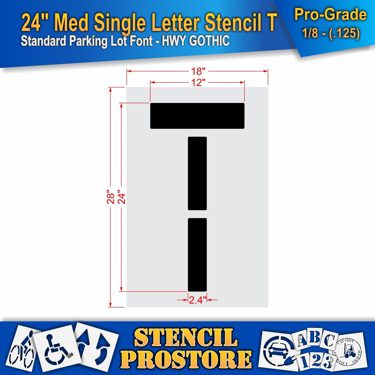 24" Medium Alphabet Kit Stencil