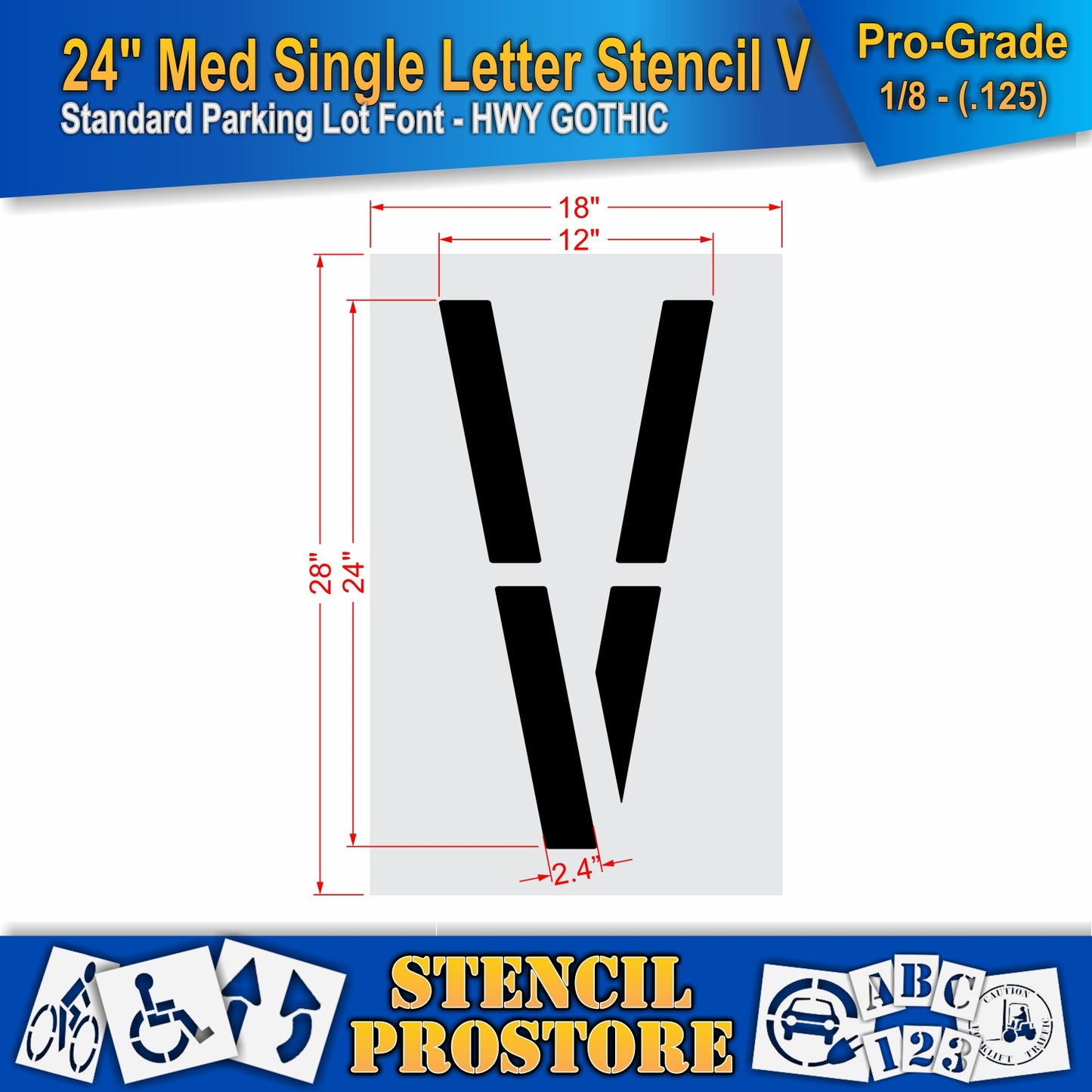 24" Medium Alphabet Kit Stencil