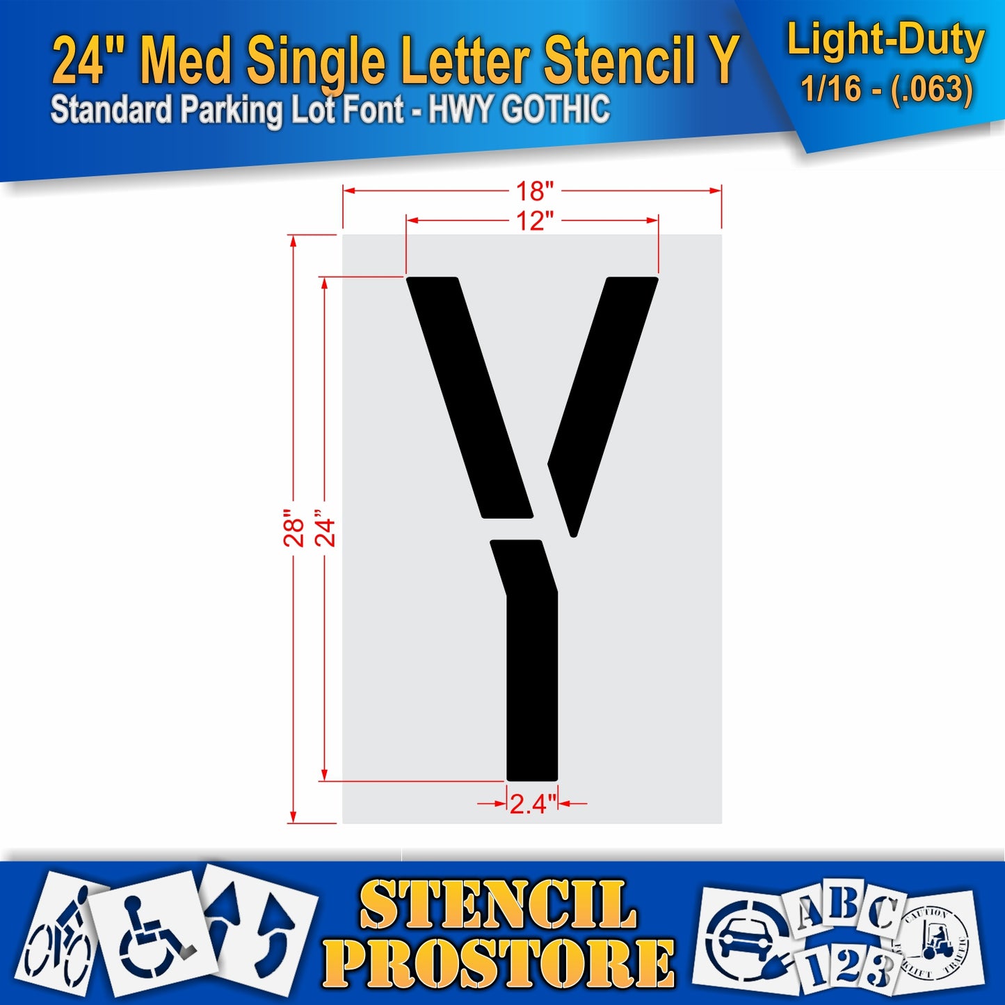 24" Medium Alphabet Kit Stencil