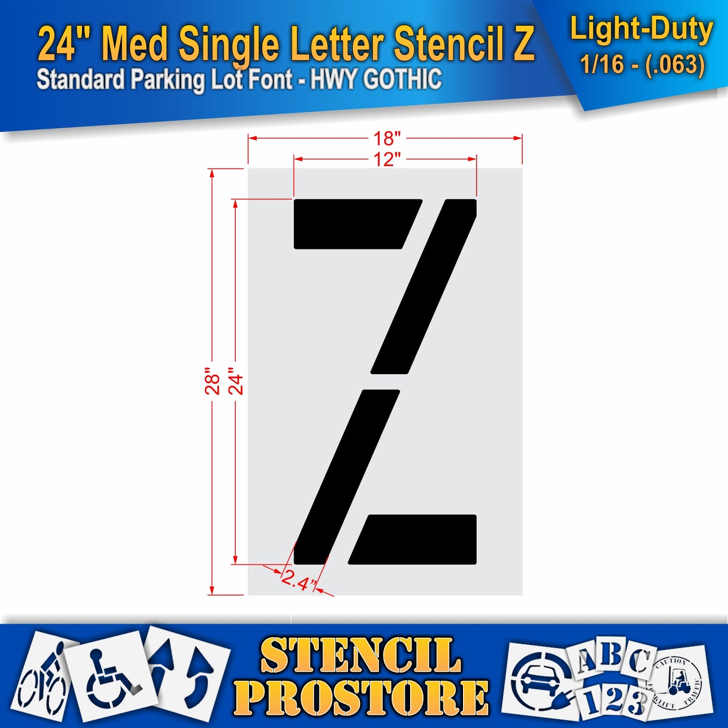 24" Medium Alphabet Kit Stencil