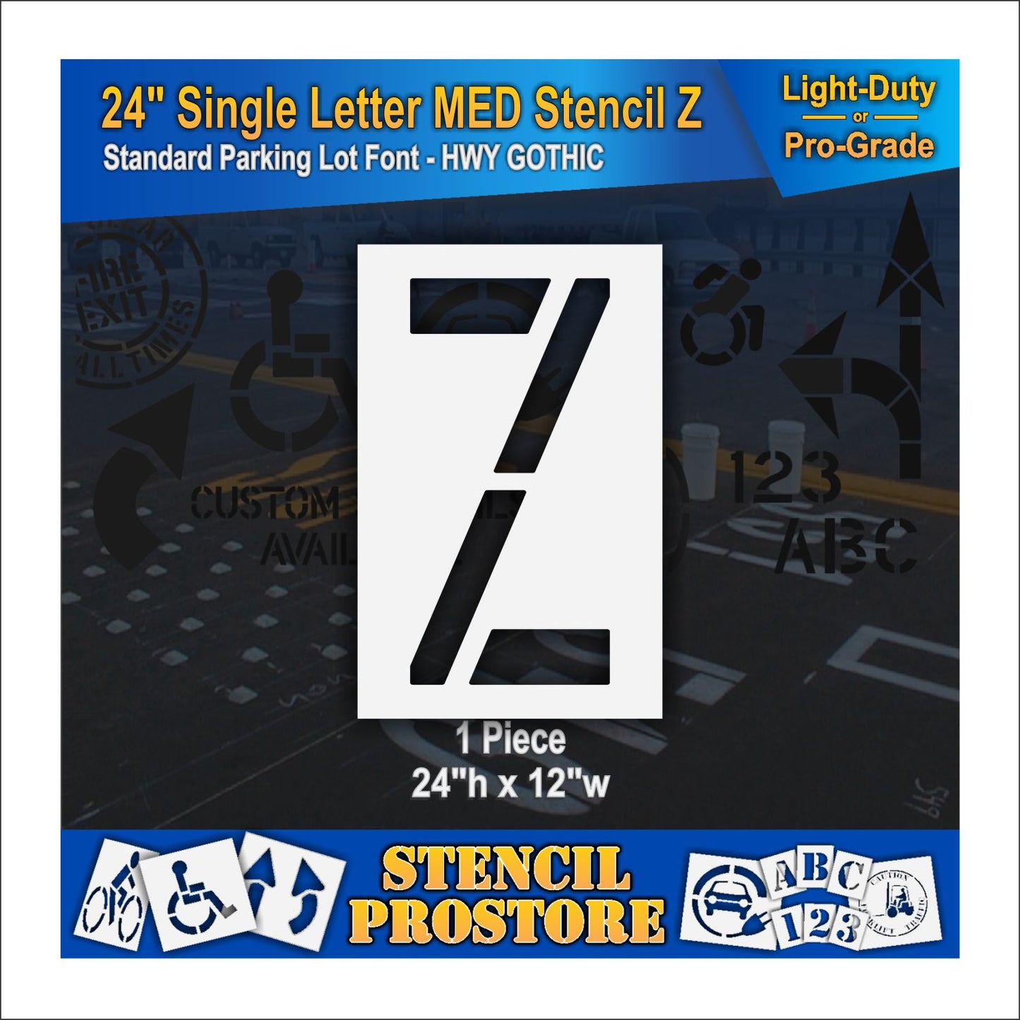 24" Medium Alphabet Kit Stencil