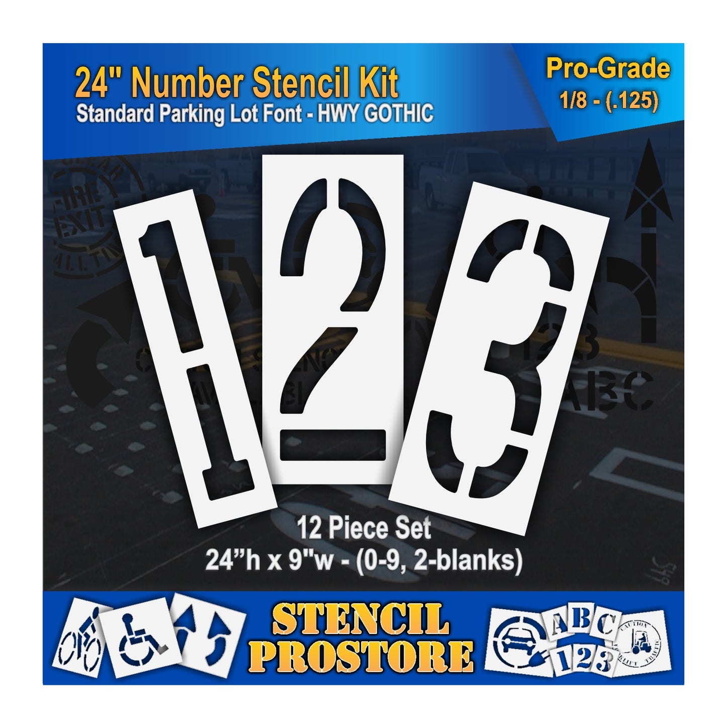 24" Number Kit Stencil
