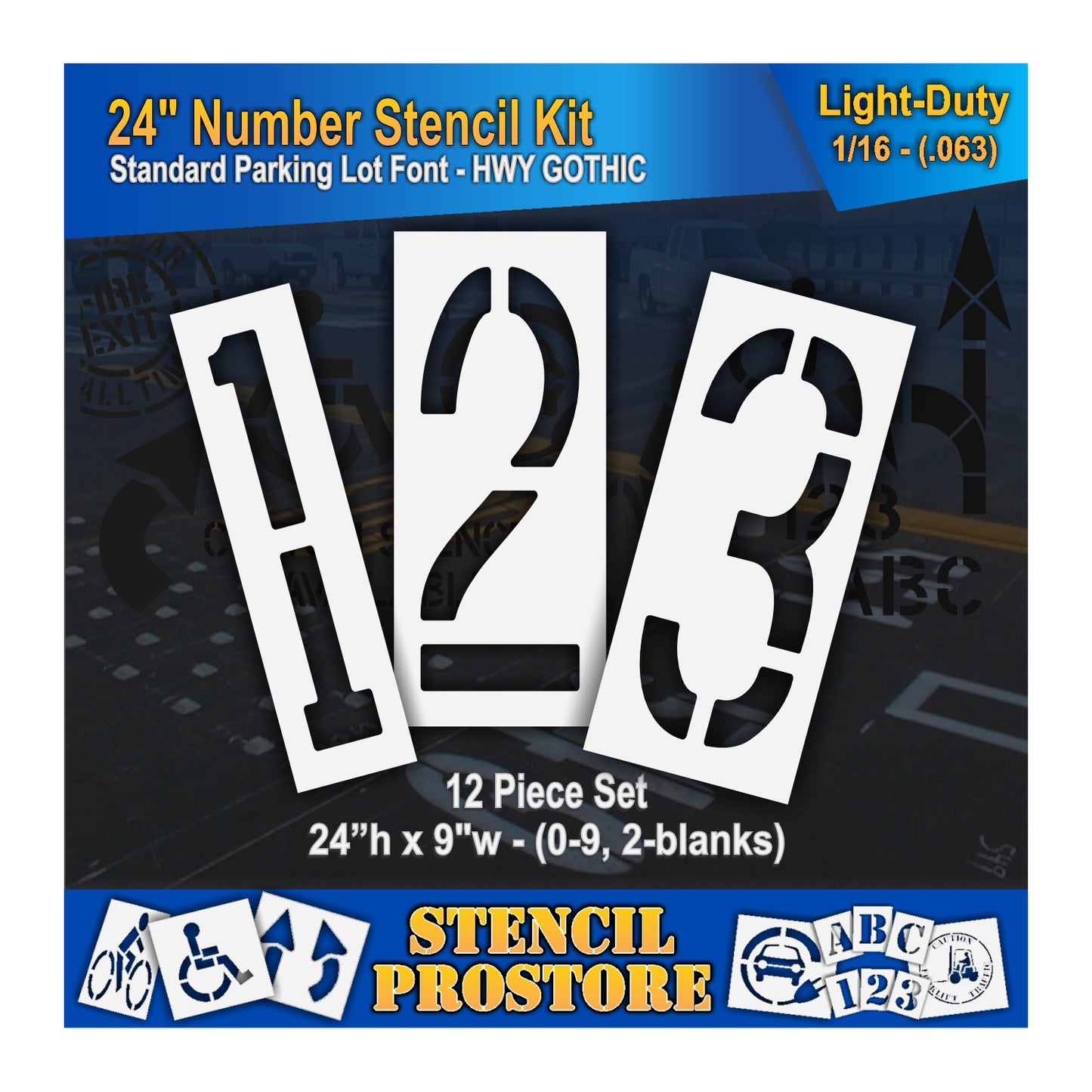 24" Number Kit Stencil