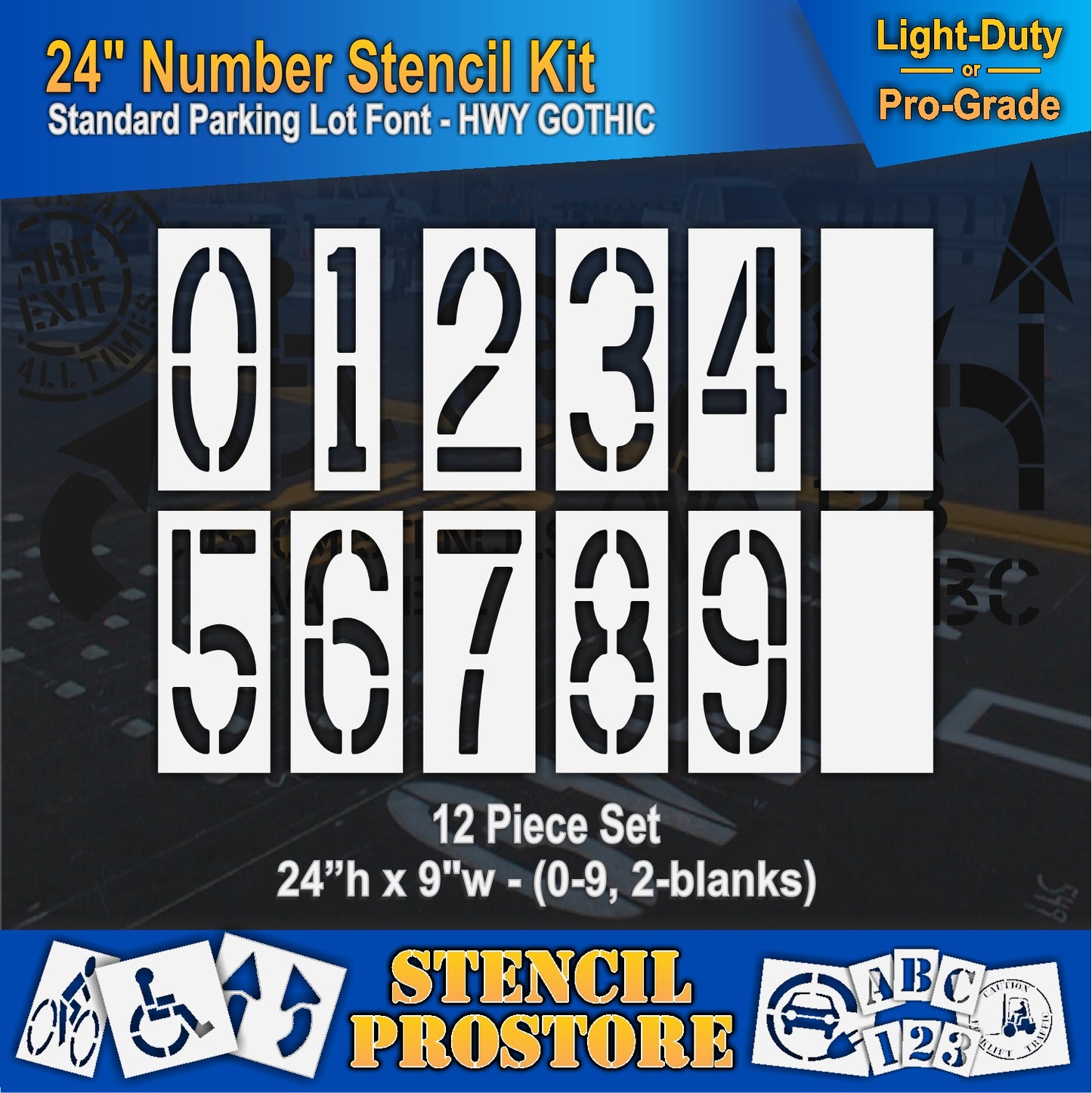 24" Number Kit Stencil