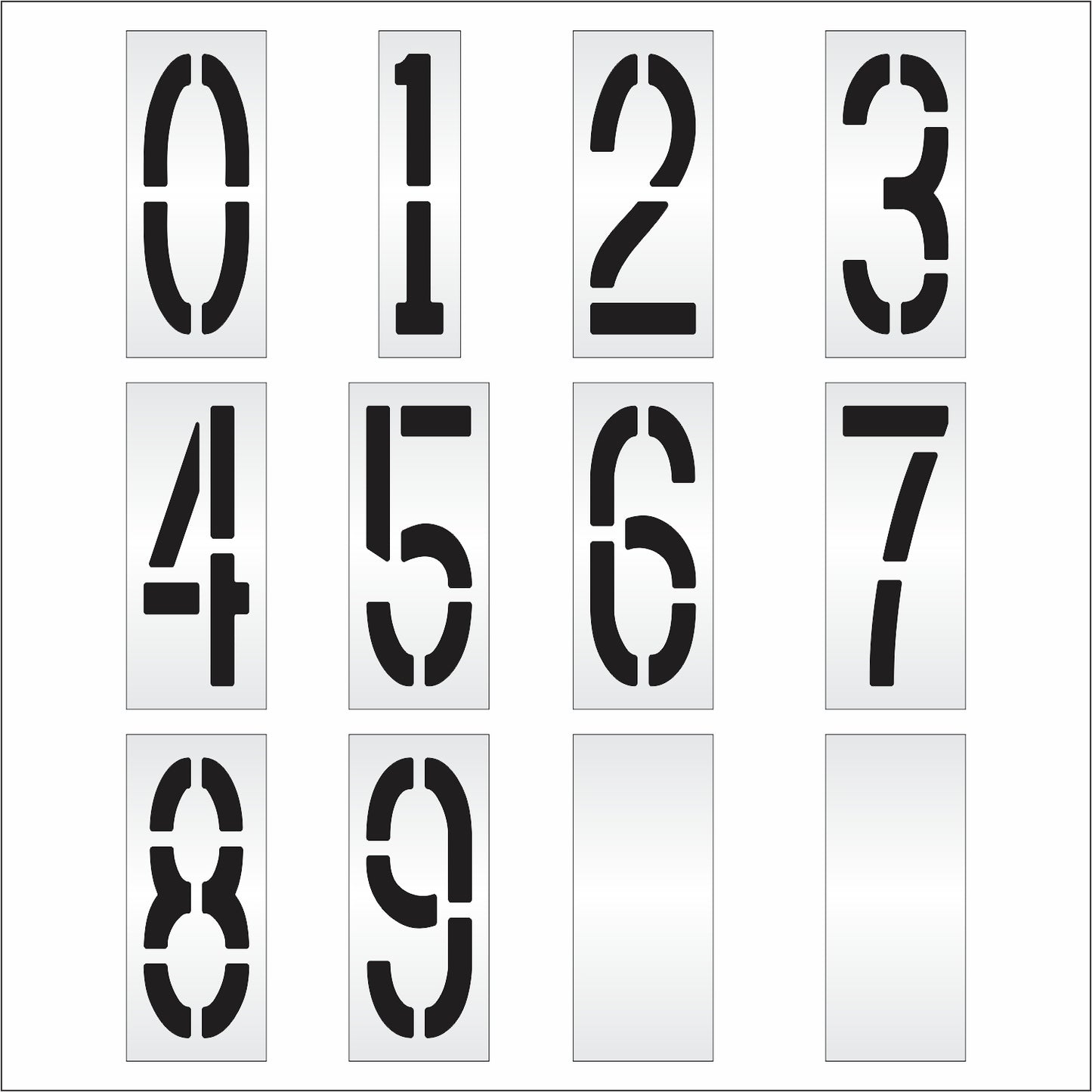 graphic image of 24" number kit full set 0-9 with 2 blanks