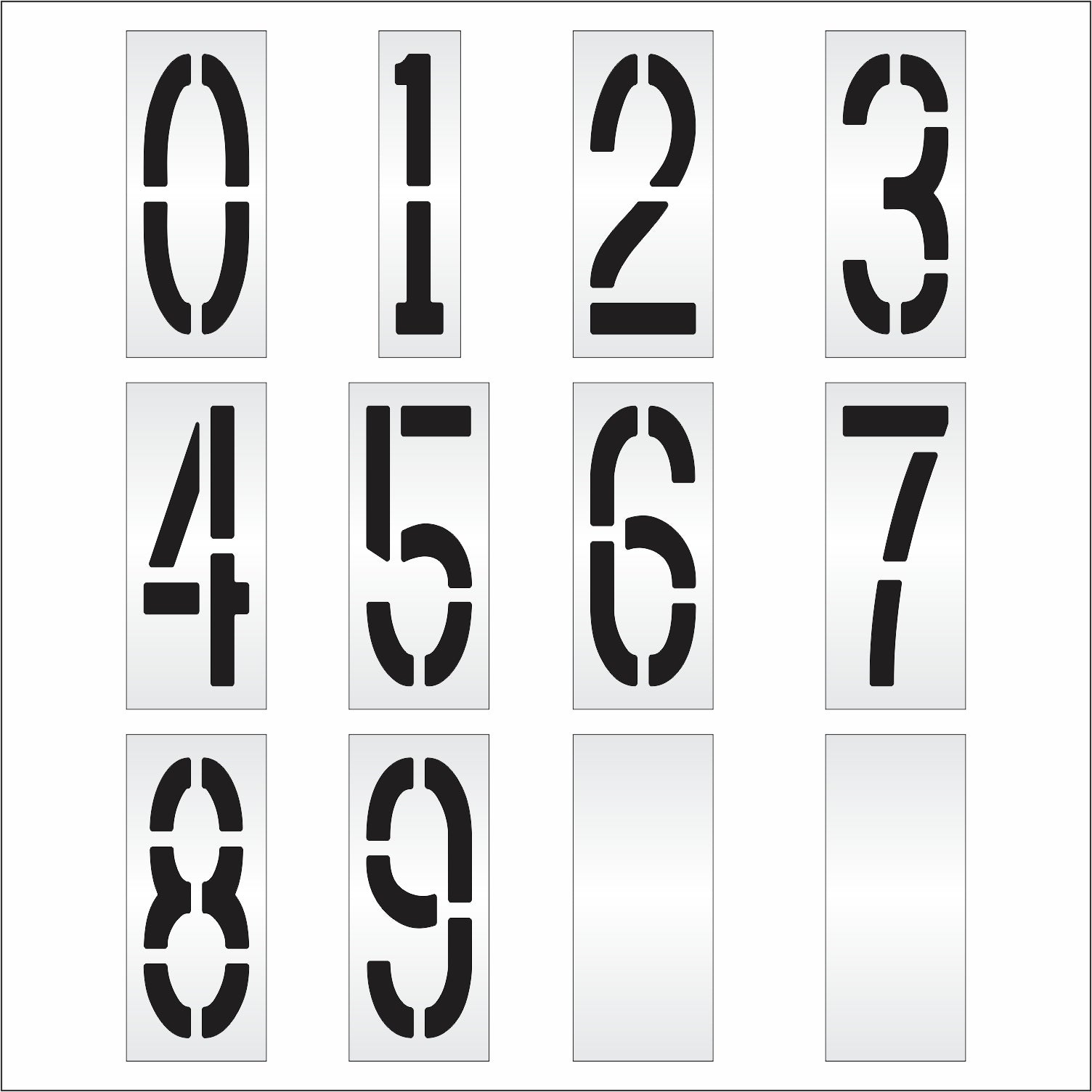 graphic image of 24" number kit full set 0-9 with 2 blanks