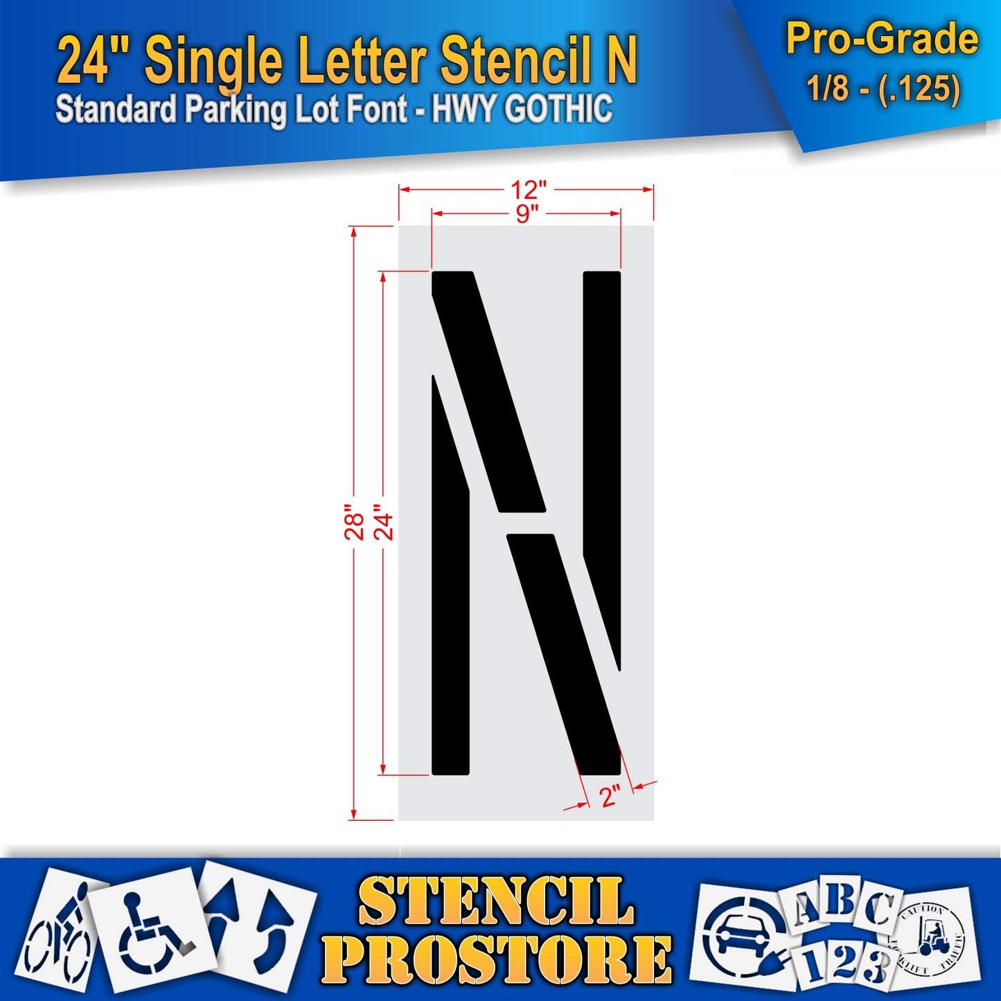 24" Alphabet Kit Stencil