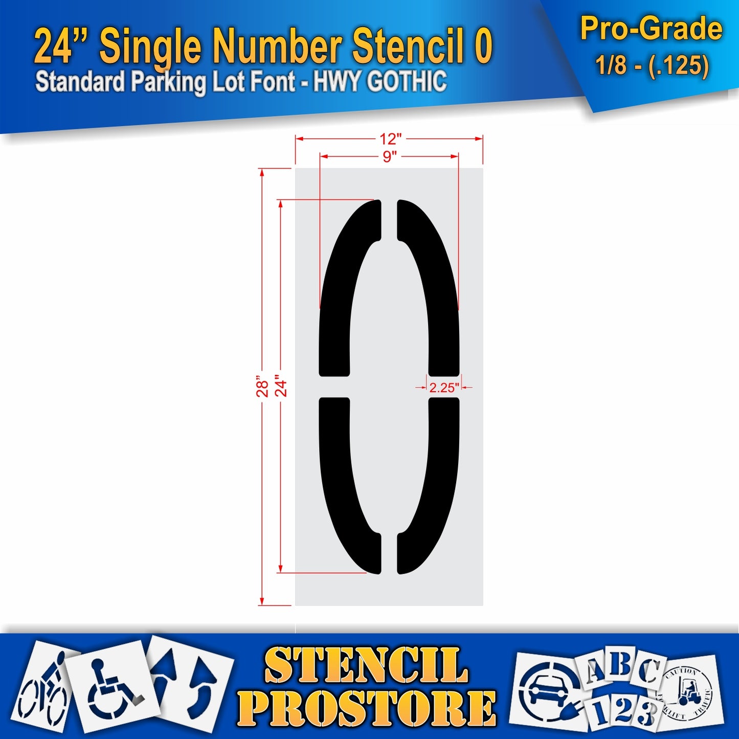 24" Number Kit Stencil