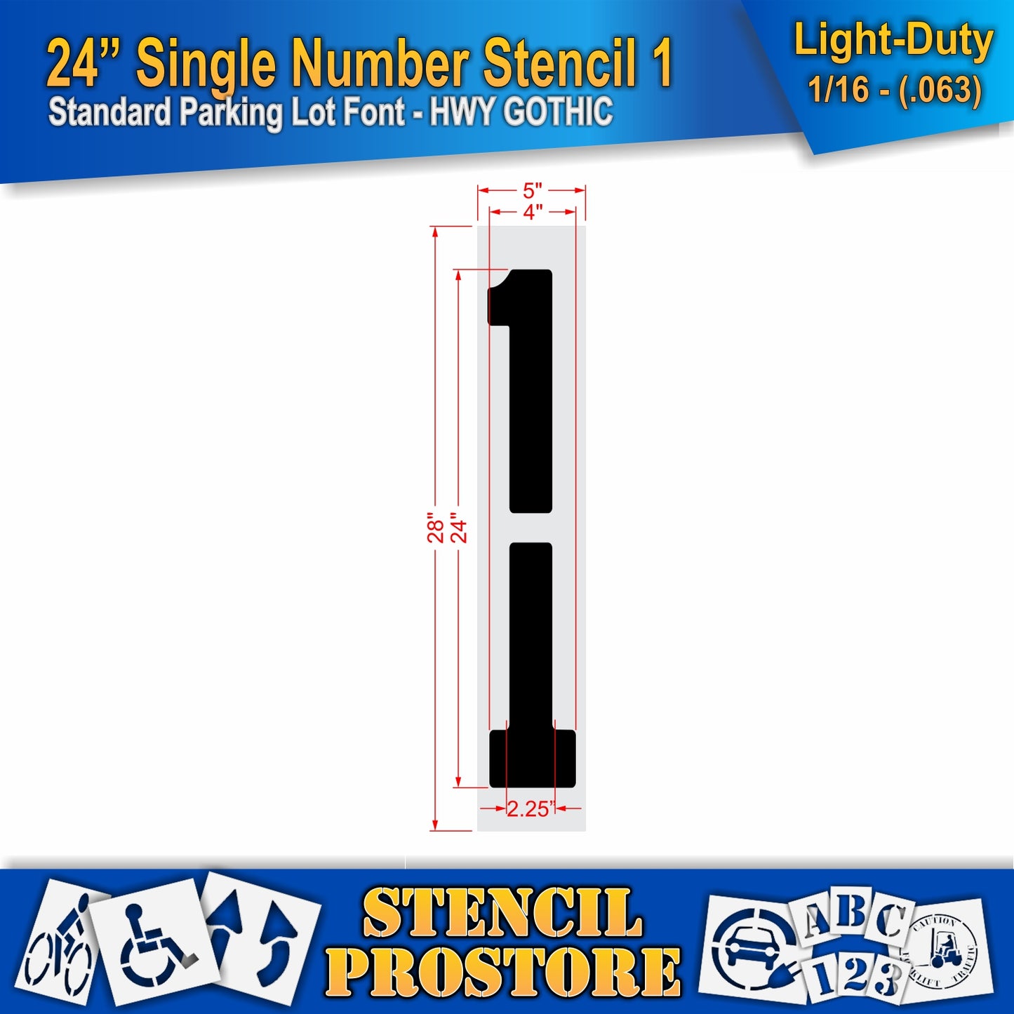 24" Number Kit Stencil