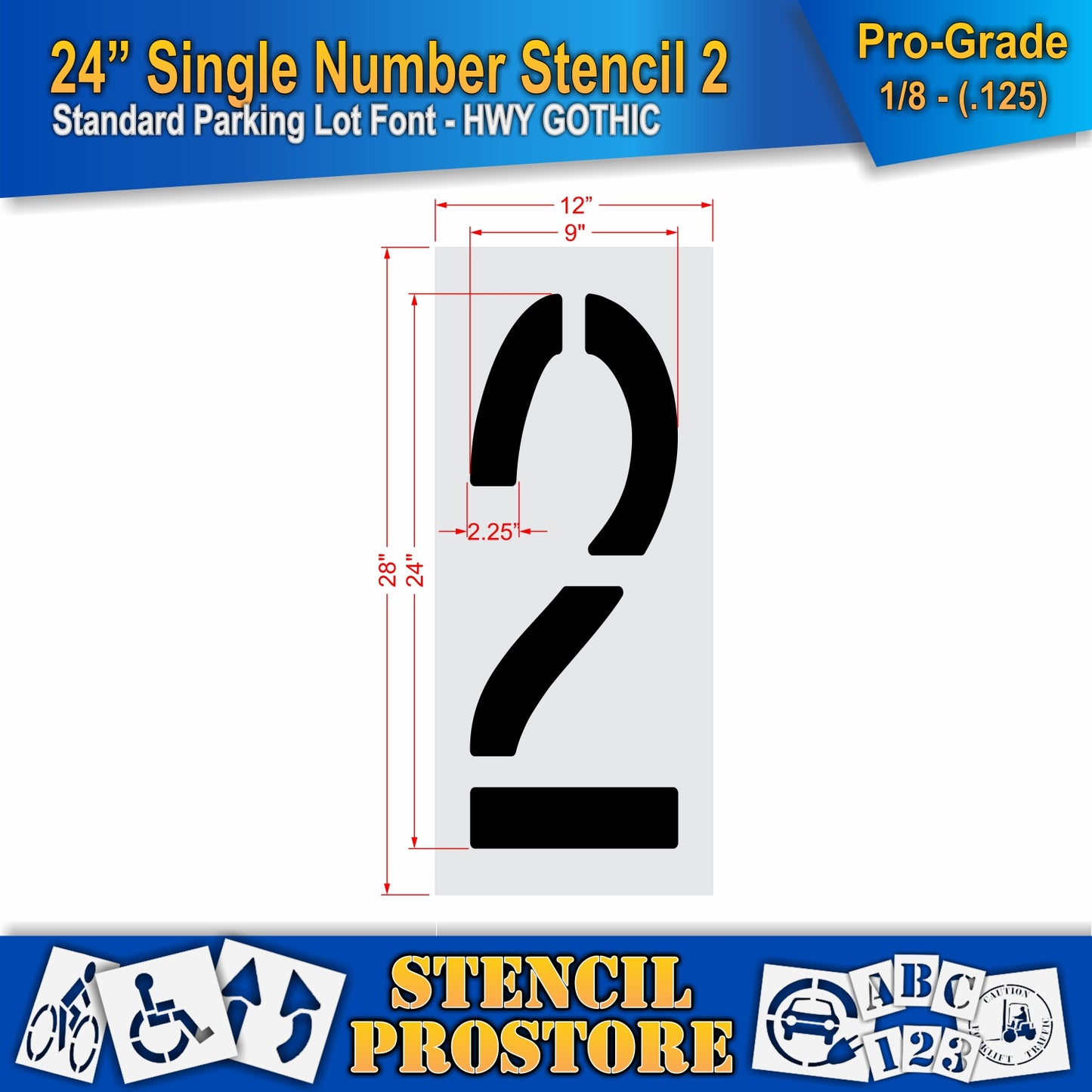 24" Number Kit Stencil
