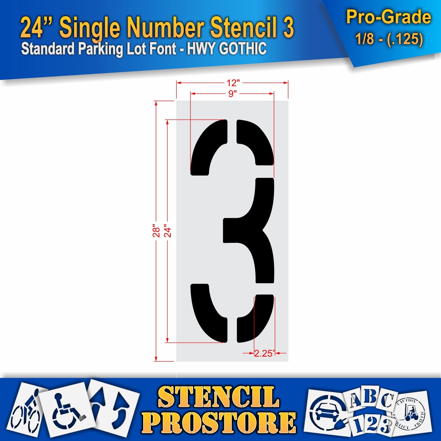 24" Number Kit Stencil