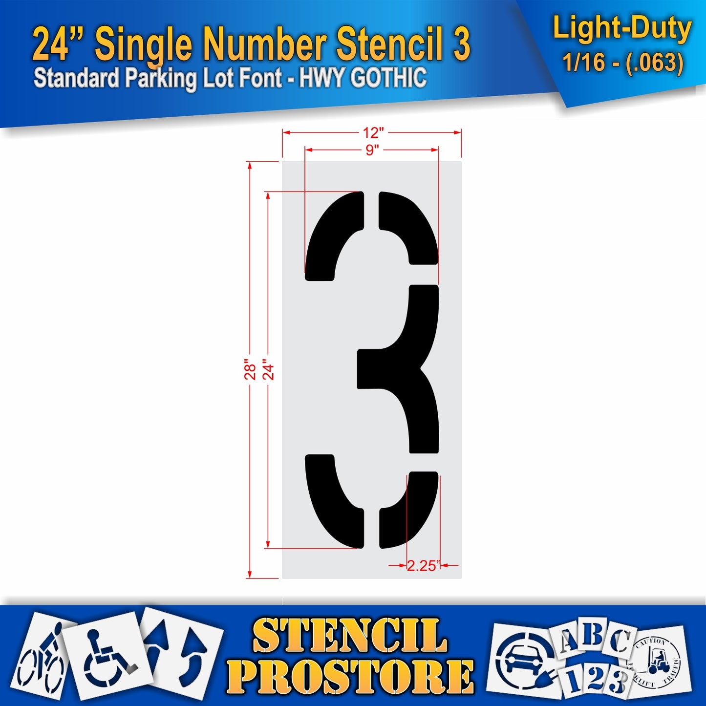 24" Number Kit Stencil