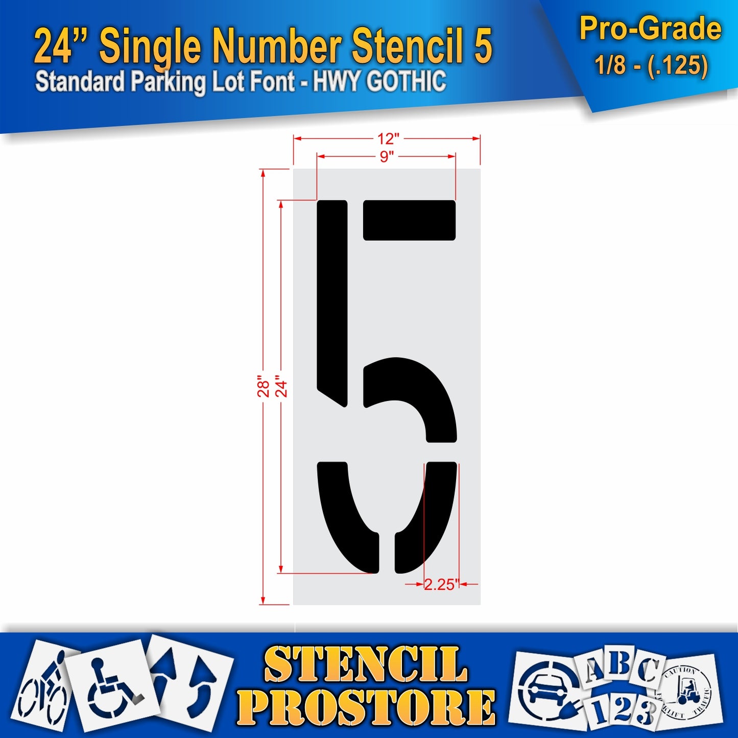 24" Number Kit Stencil