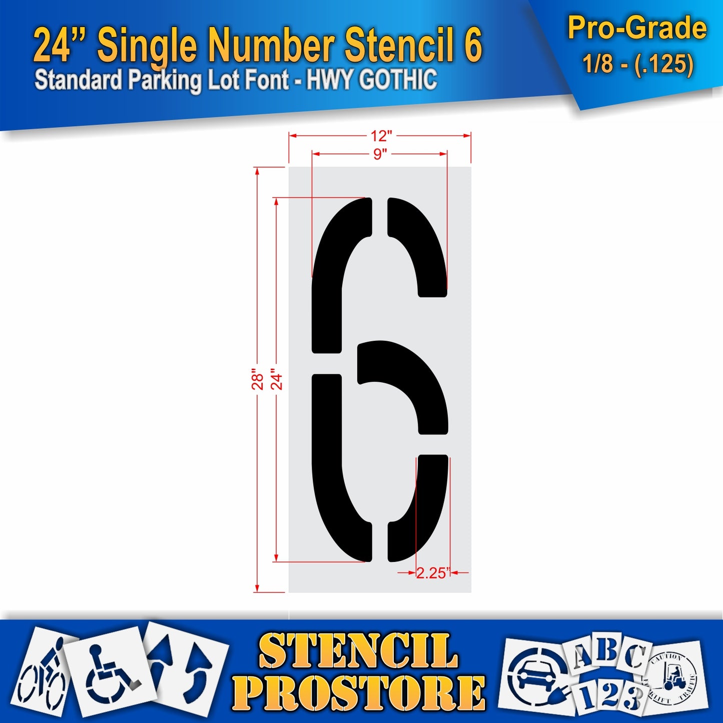 24" Number Kit Stencil